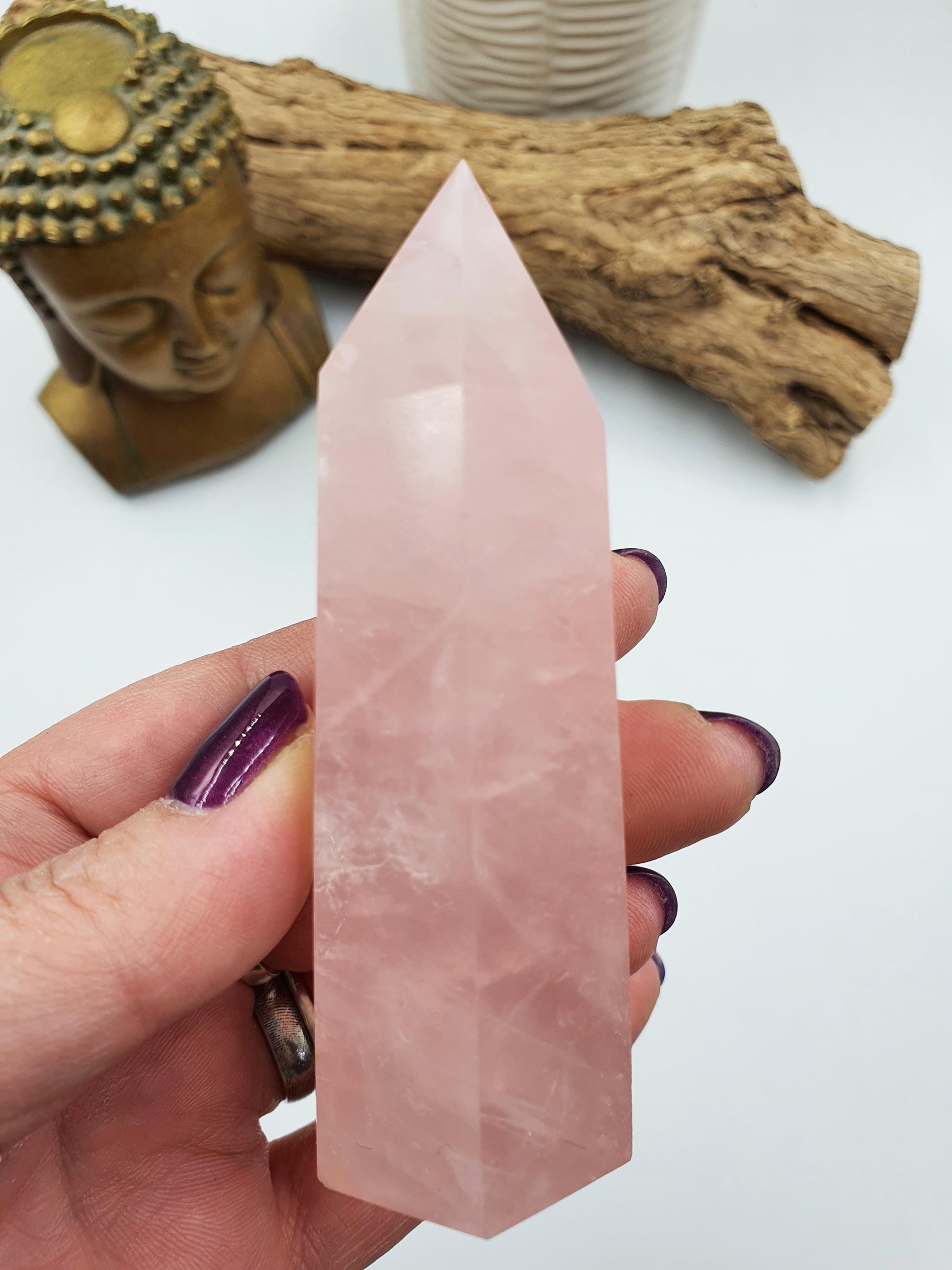 Madagascan Rose Quartz Tower