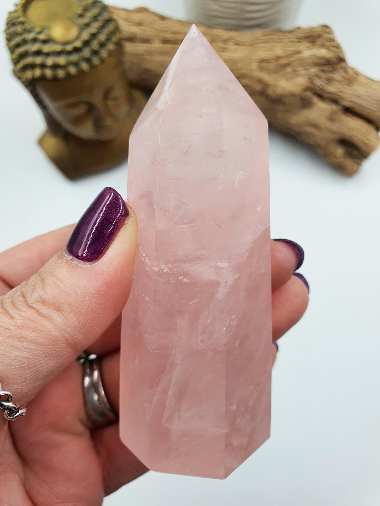 Madagascan Rose Quartz Tower