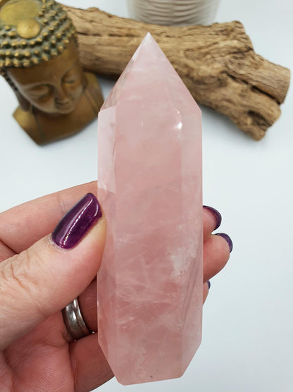 Madagascan Rose Quartz Tower