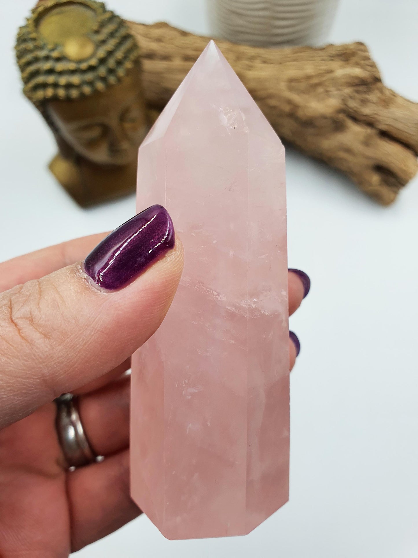 Madagascan Rose Quartz Tower