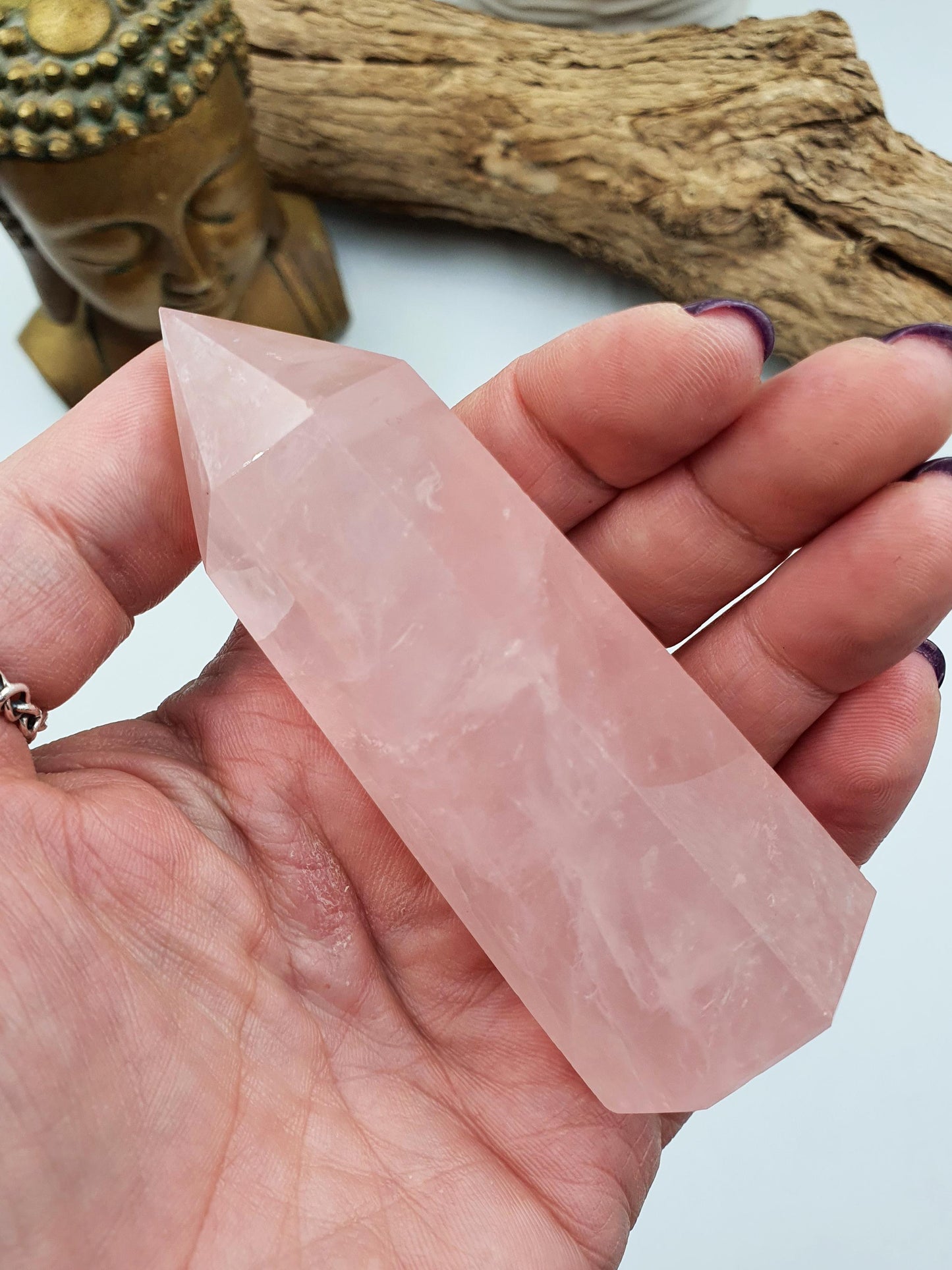 Madagascan Rose Quartz Tower