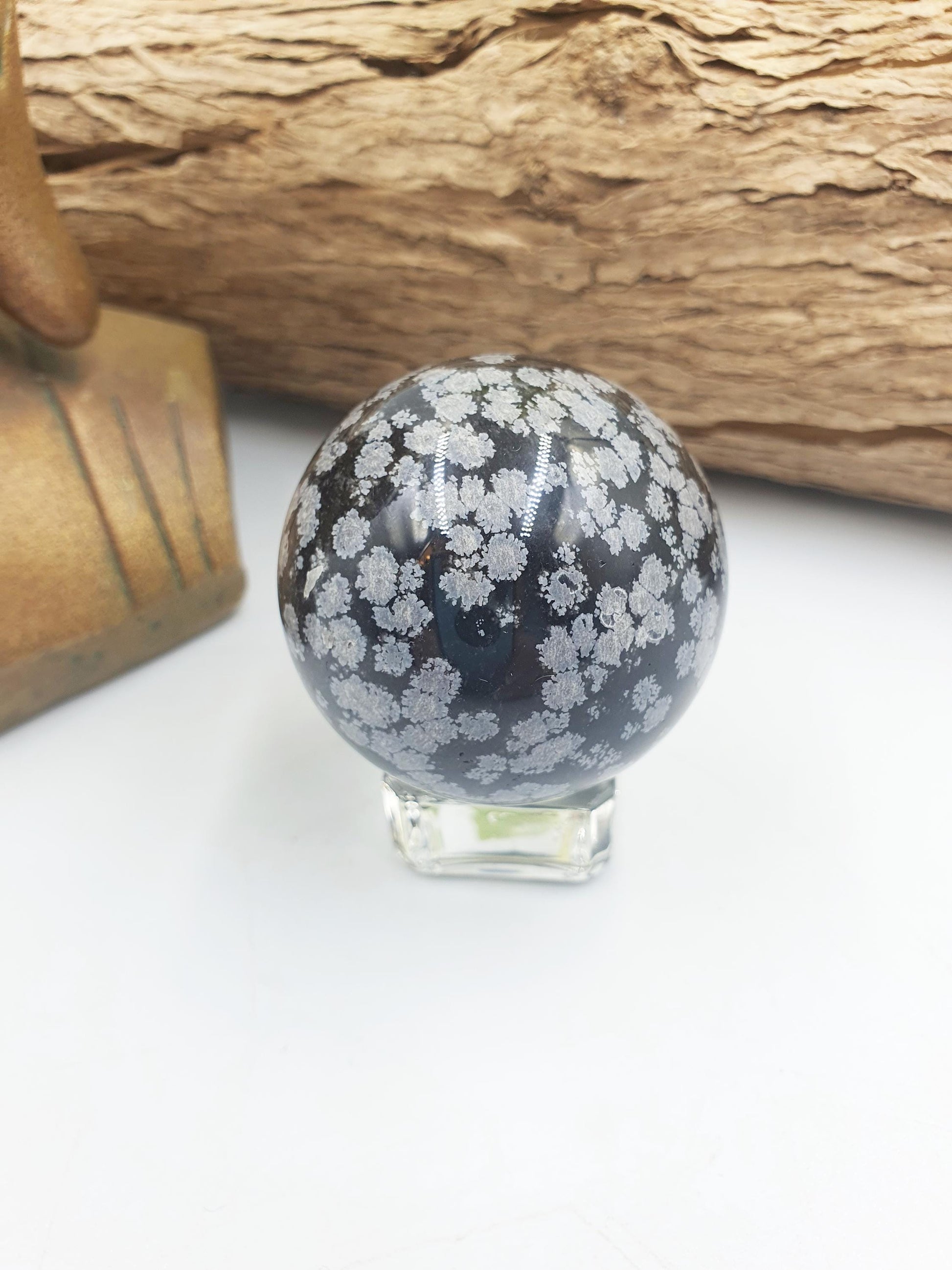 Snowflake Obsidian Sphere