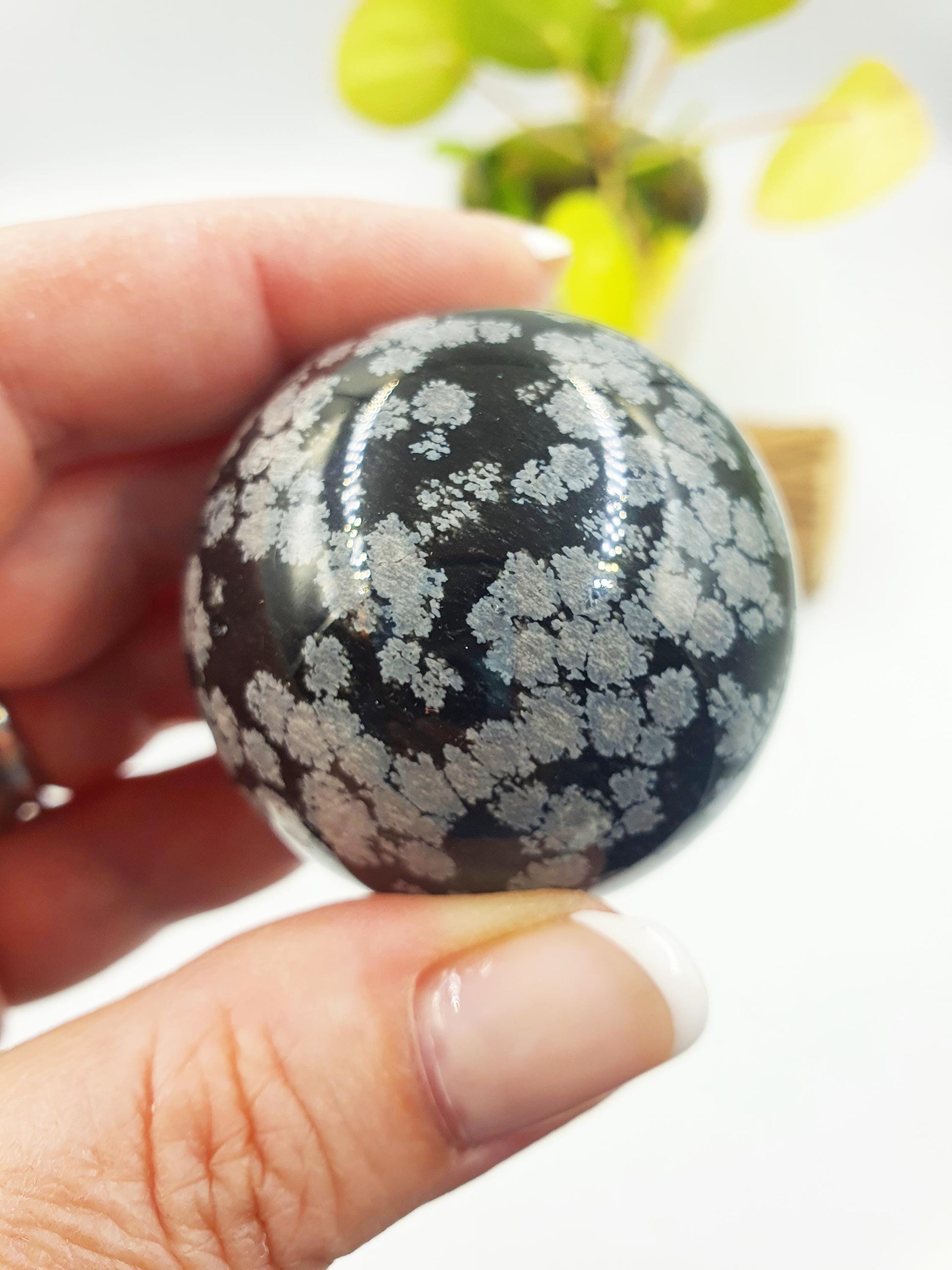 Snowflake Obsidian Sphere