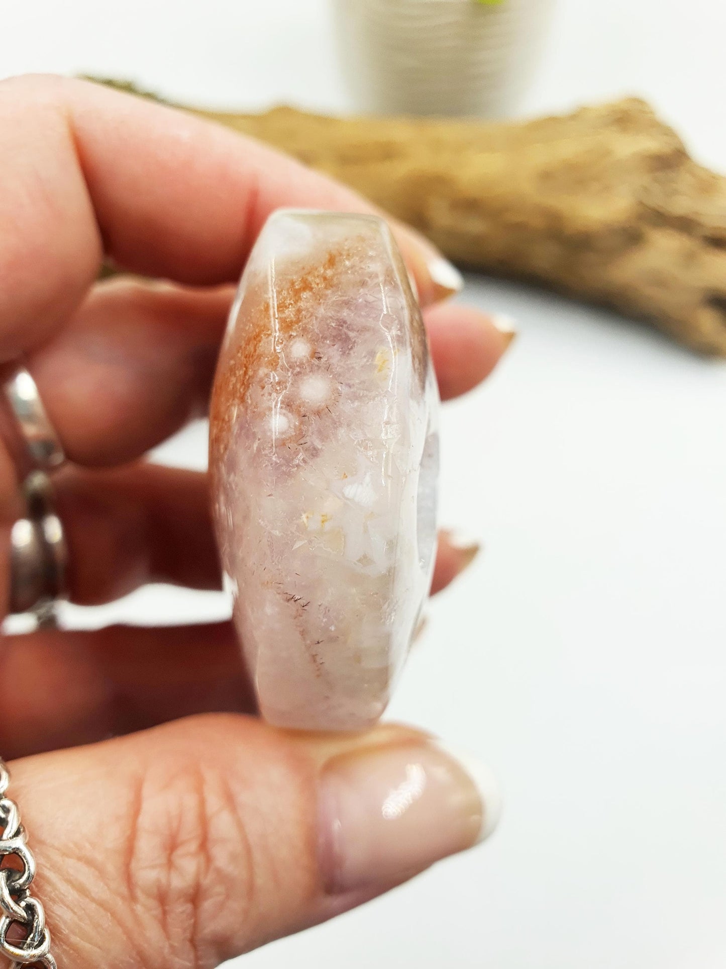 Large High Grade Pink Amethyst Drusy Palm