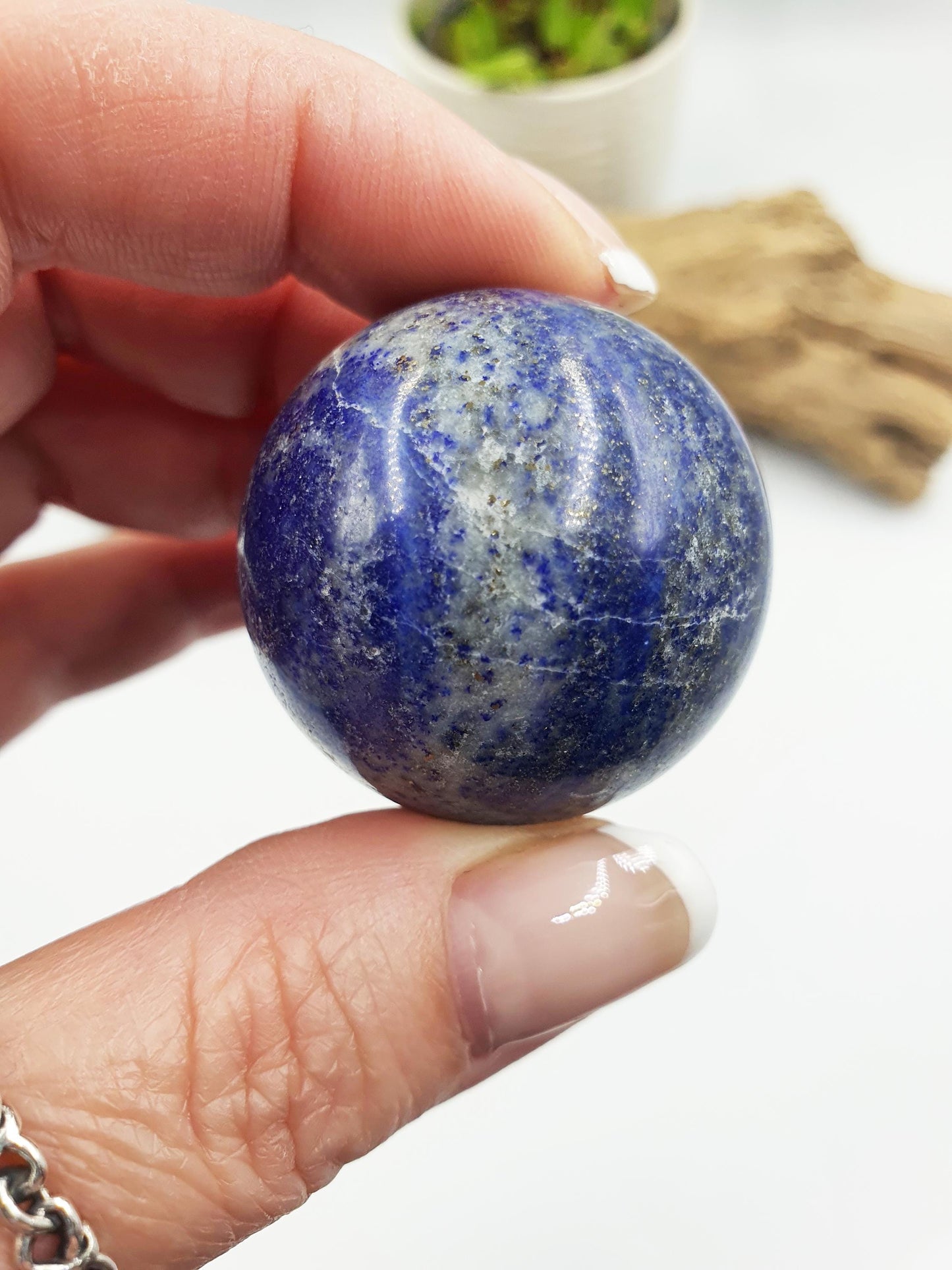 Lapis Lazuli Sphere (UV Reaction)