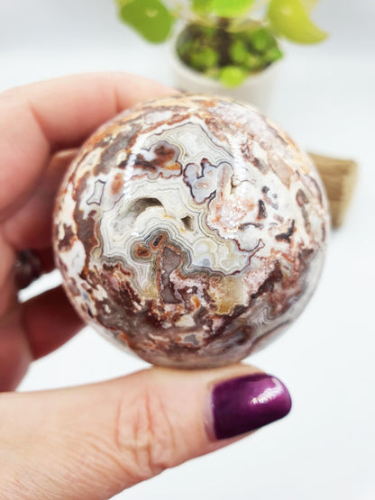 Mexican Crazy Lace Agate Sphere