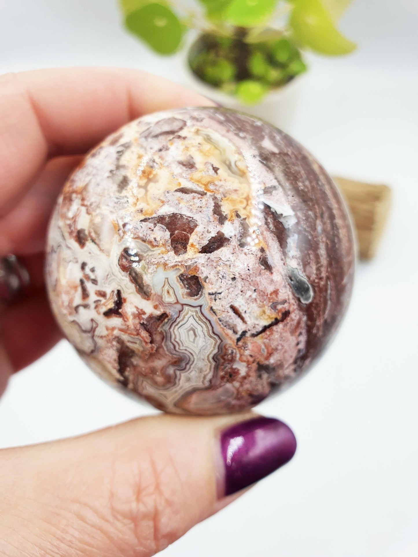 Mexican Crazy Lace Agate Sphere