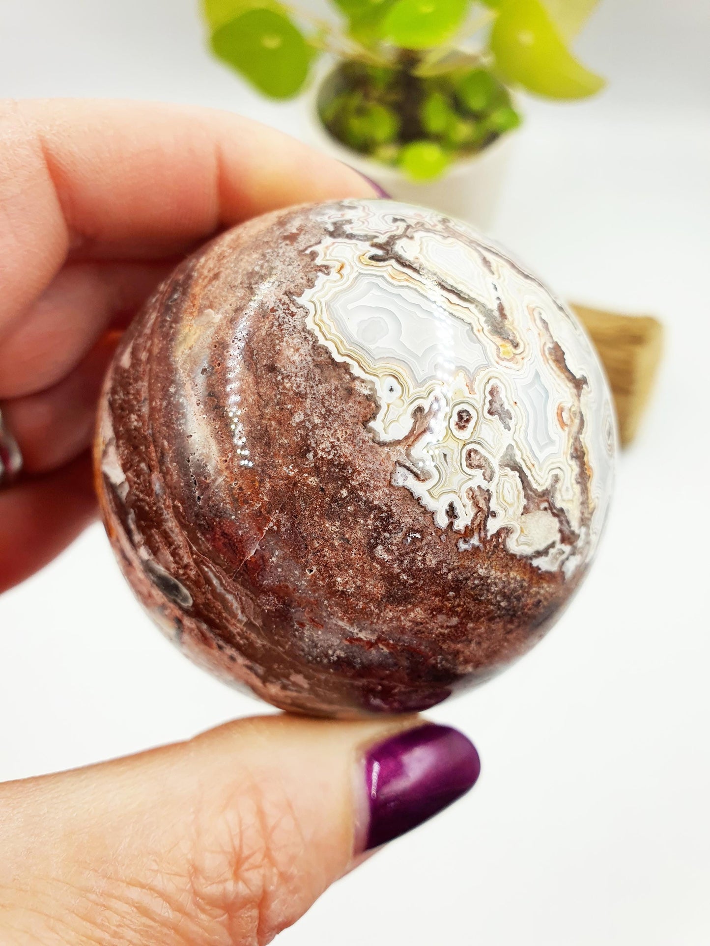 Mexican Crazy Lace Agate Sphere