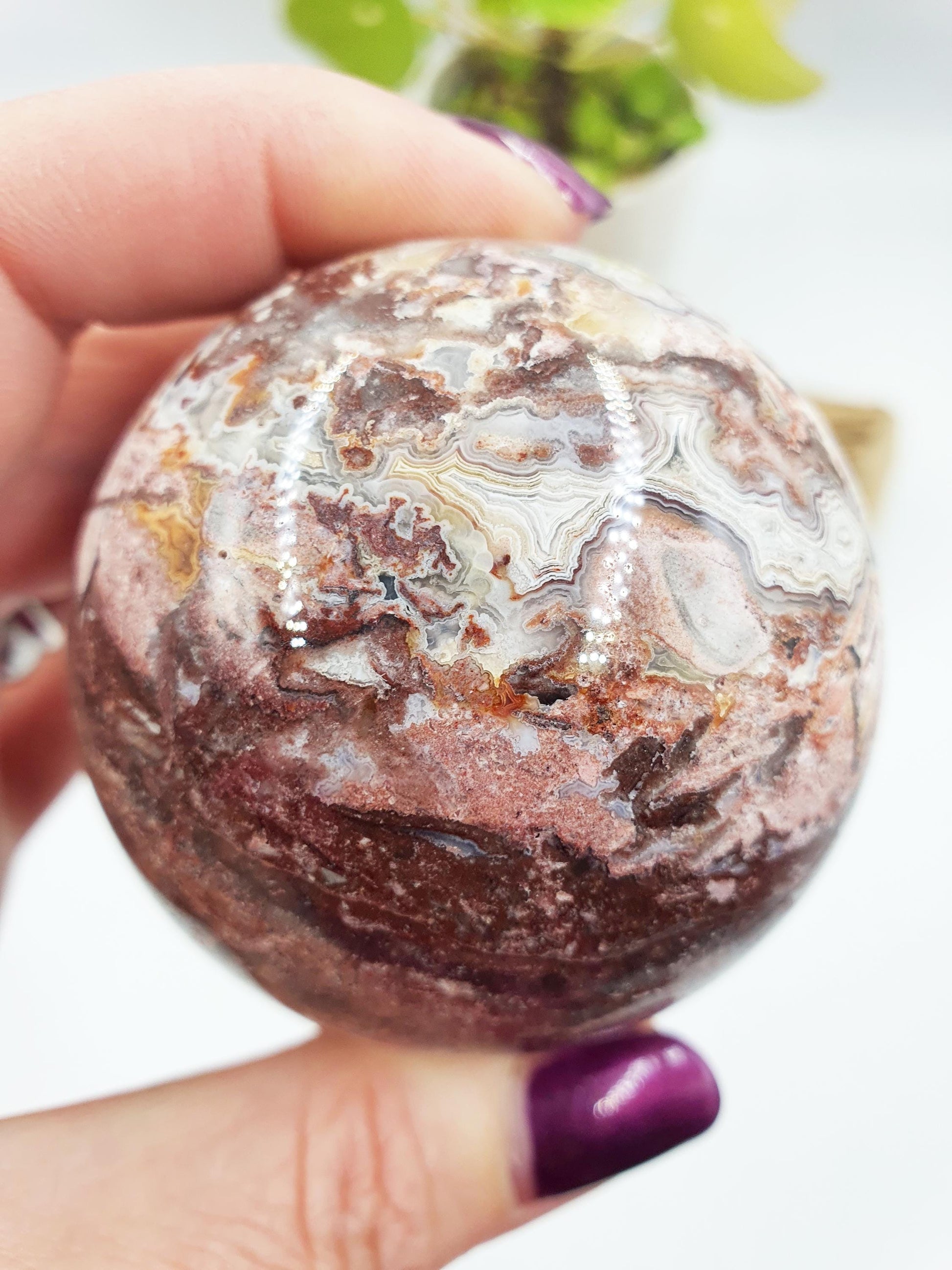 Mexican Crazy Lace Agate Sphere