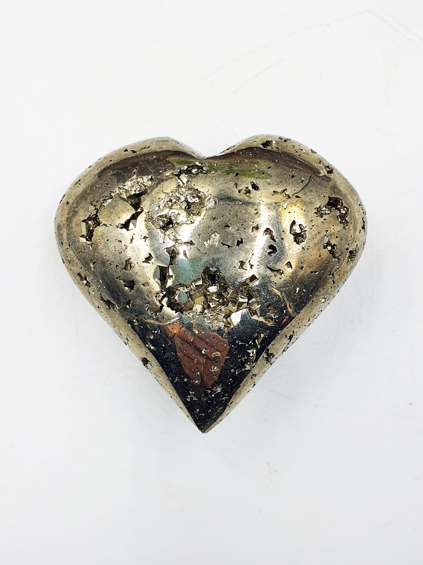 Large Pyrite Cluster Puff Heart