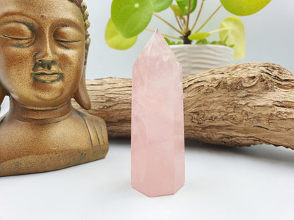 Madagascan Rose Quartz Tower