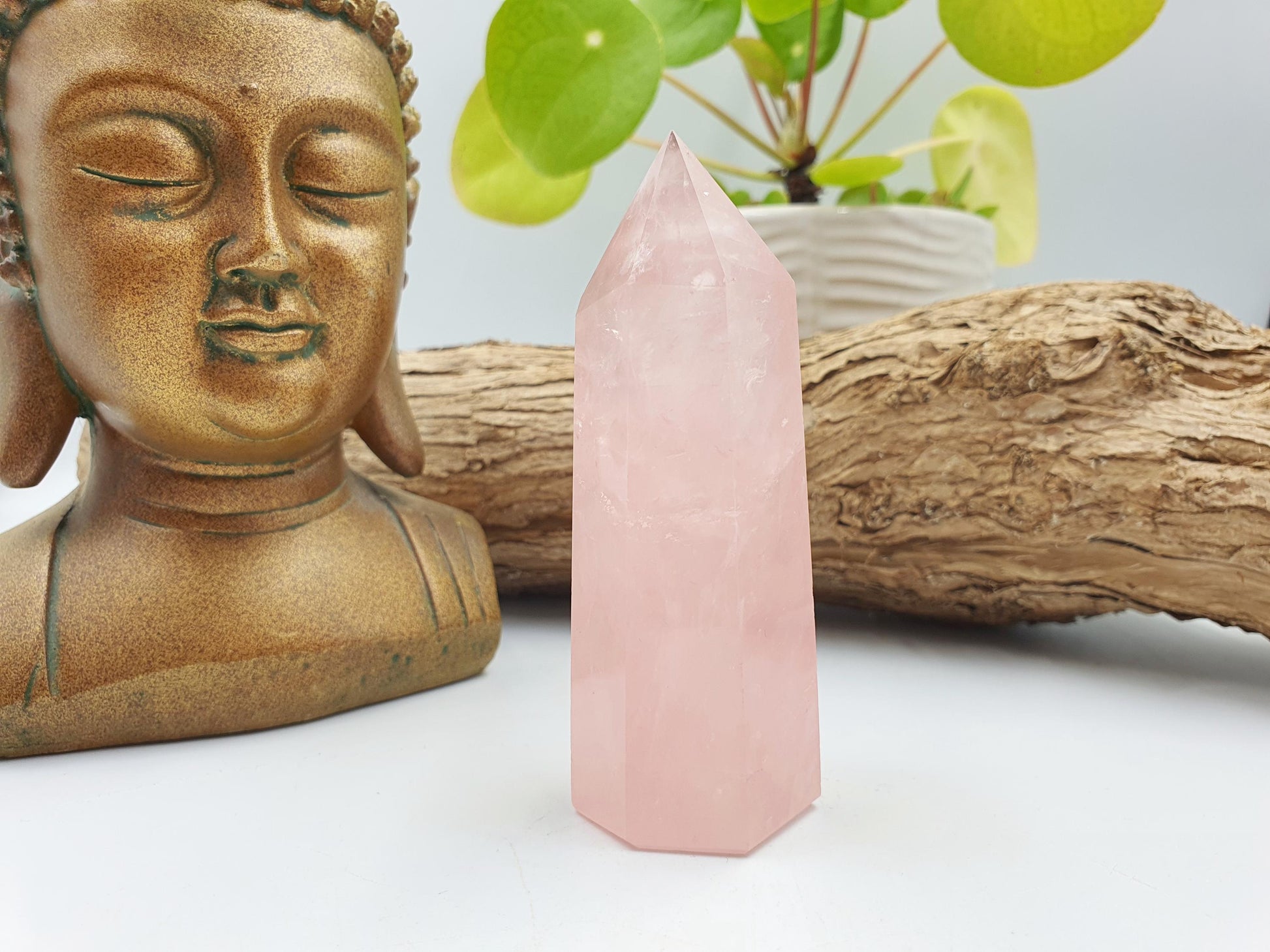 Madagascan Rose Quartz Tower