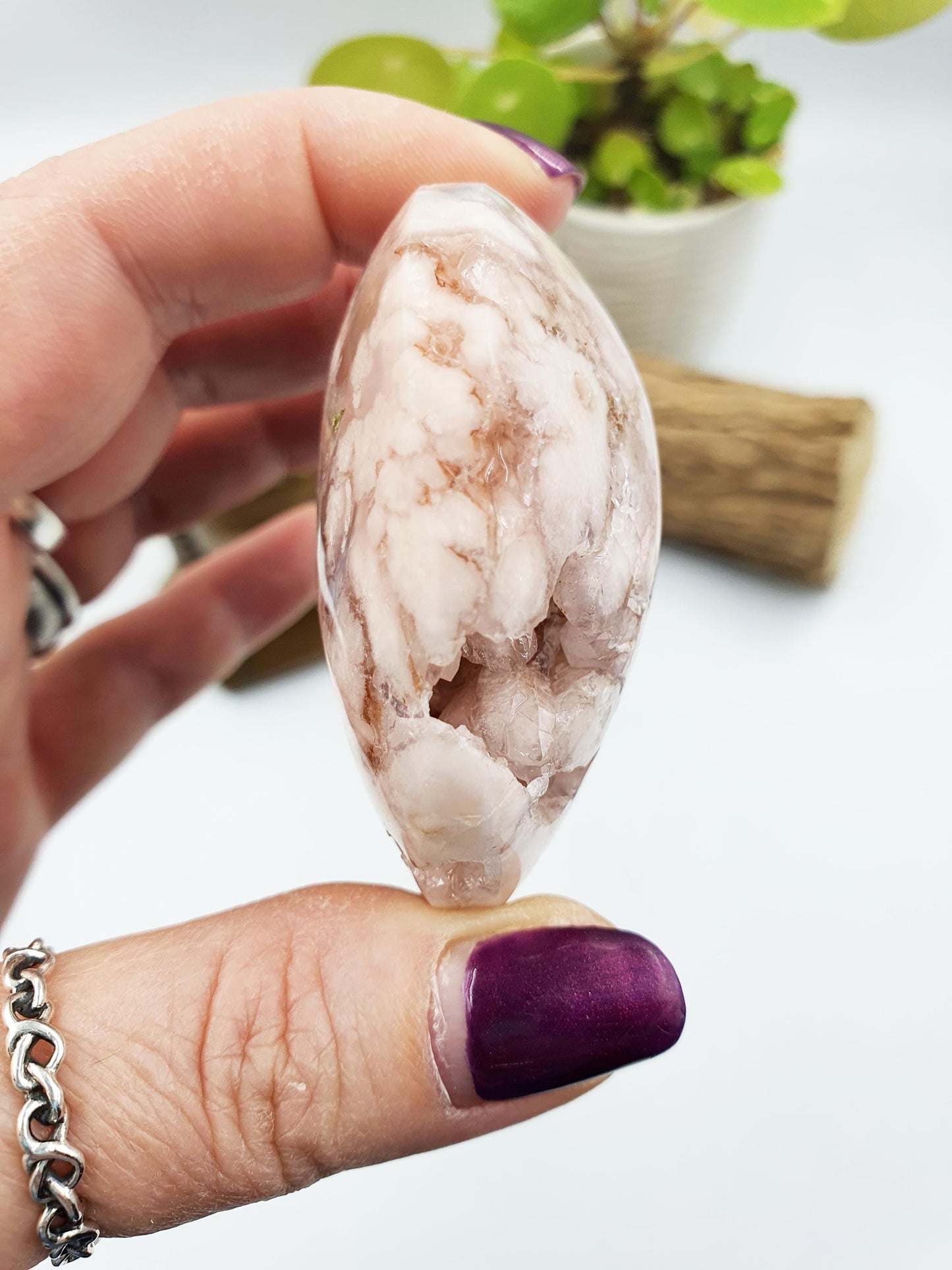 Large High Grade Pink Amethyst Drusy Palm