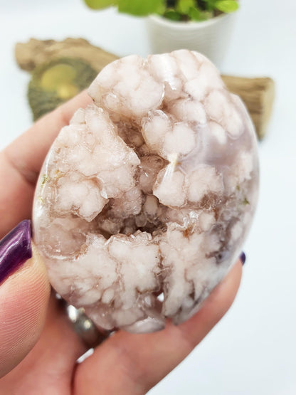 Large High Grade Pink Amethyst Drusy Palm