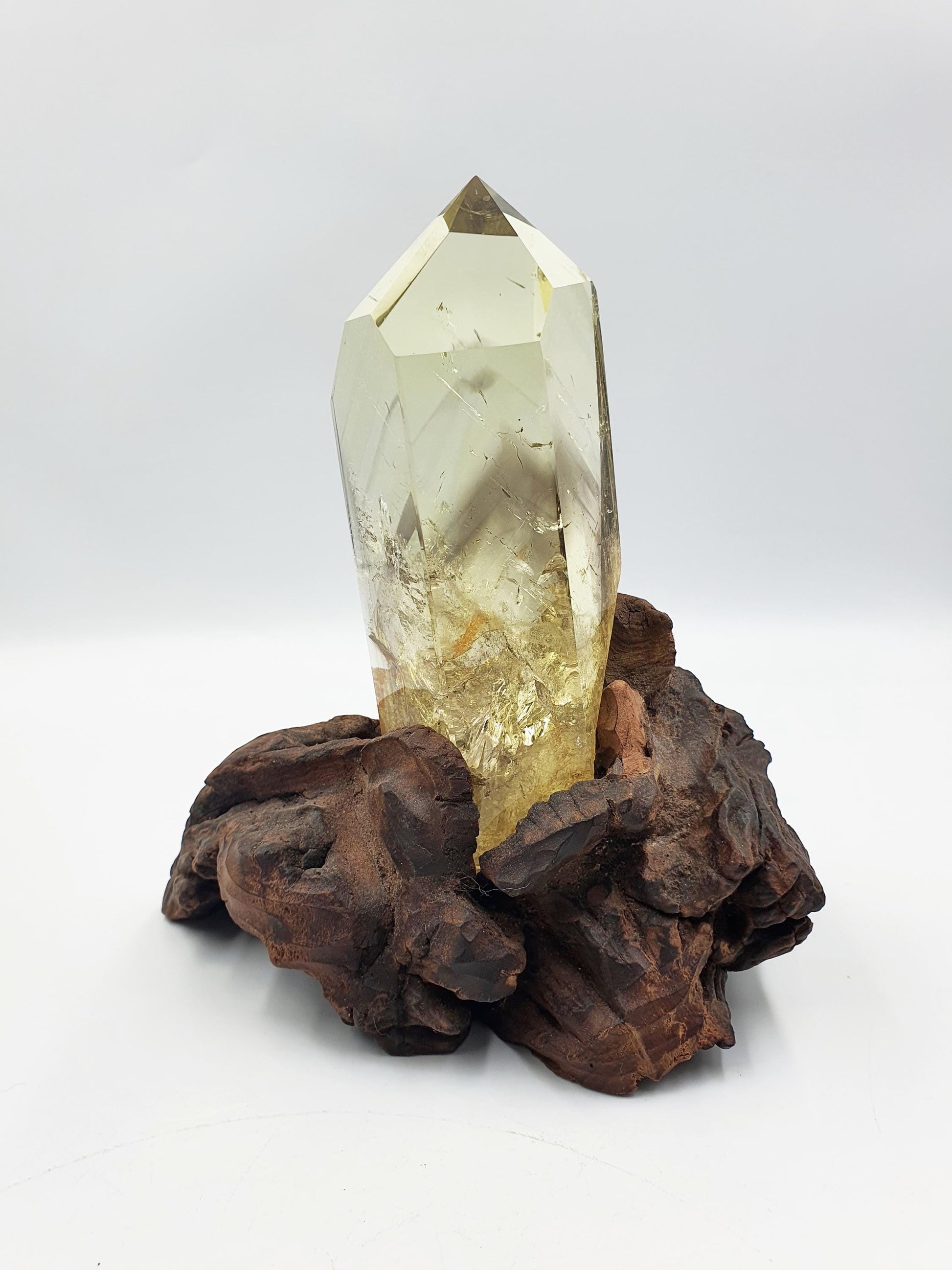 Large Phantom Citrine Tower with stand