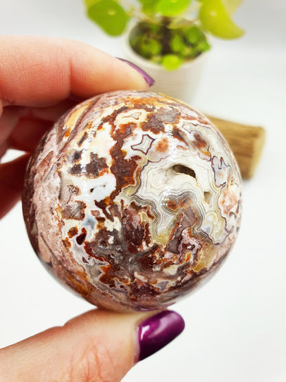 Mexican Crazy Lace Agate Sphere