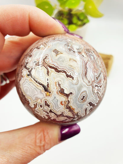 Mexican Crazy Lace Agate Sphere