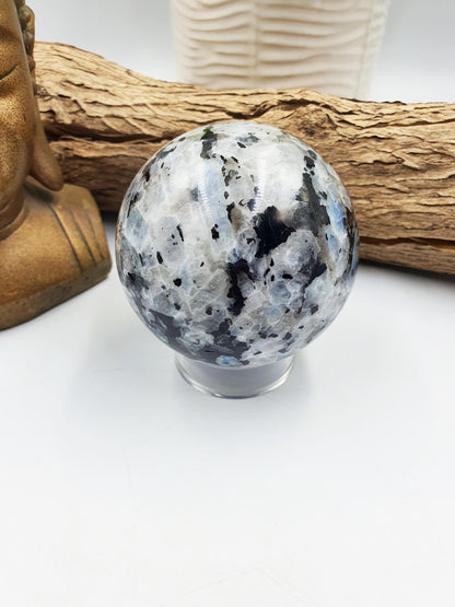 Flashy Large Rainbow Moonstone Sphere