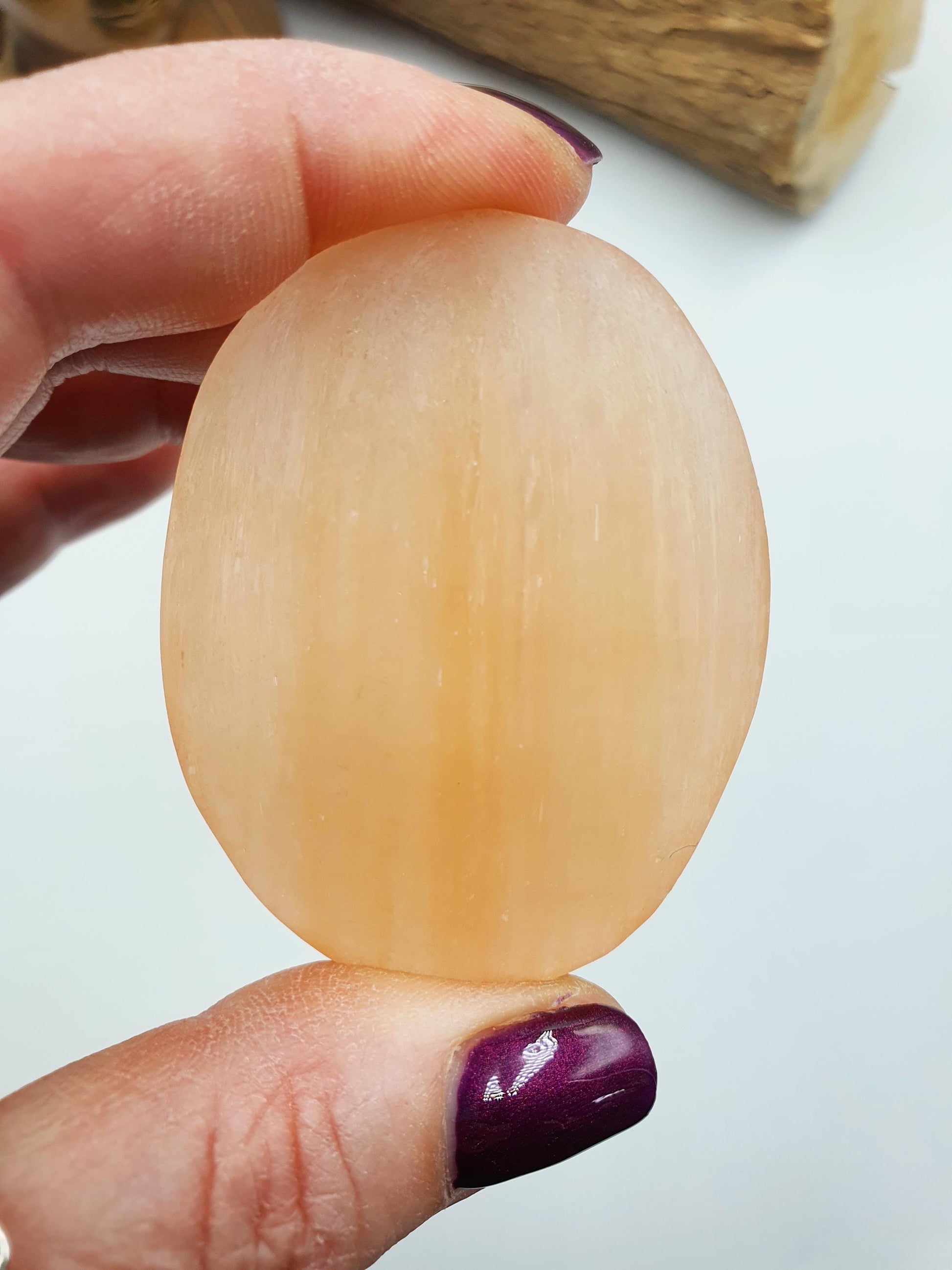 Peach Selenite Palm