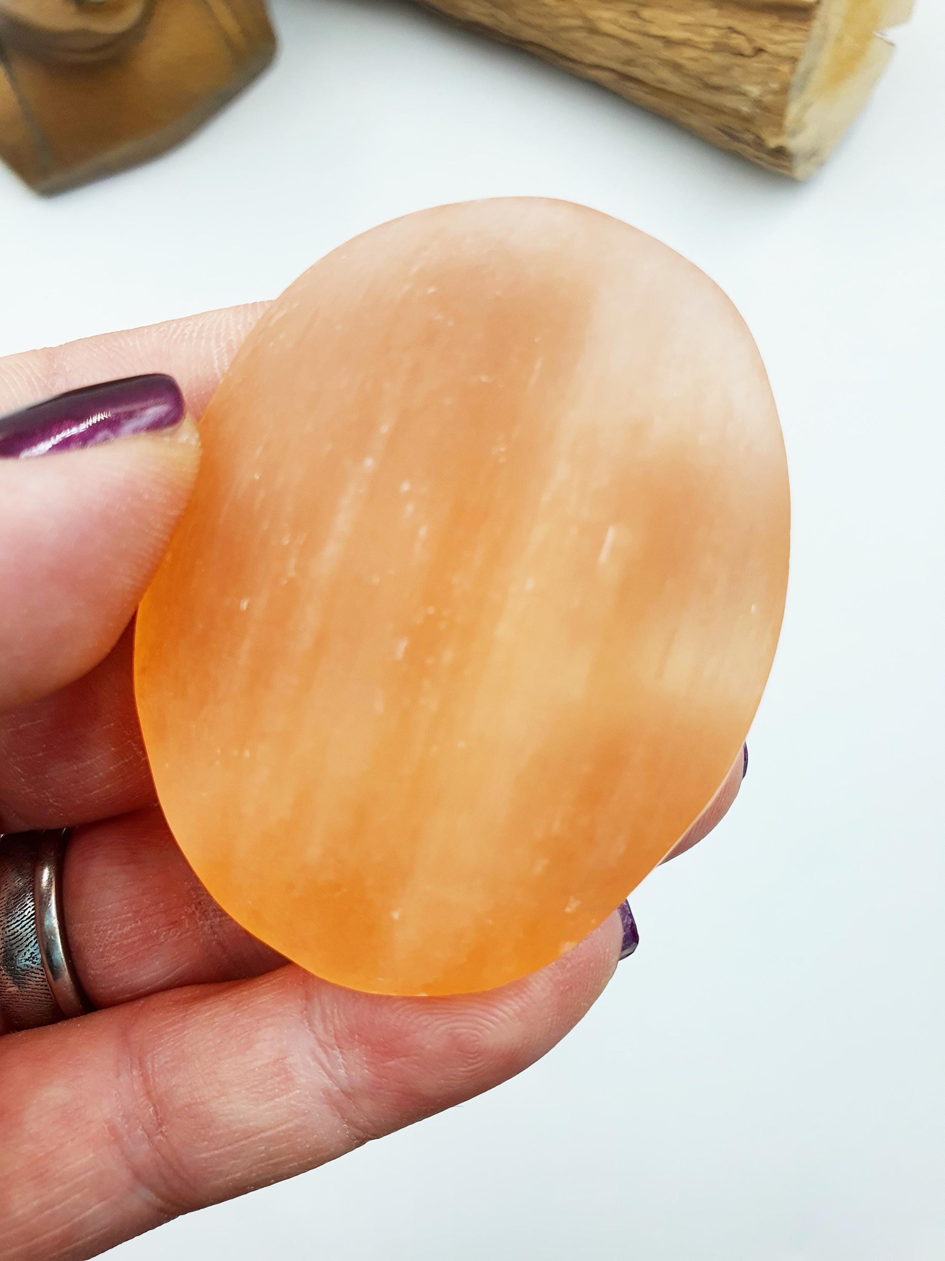 Peach Selenite Palm