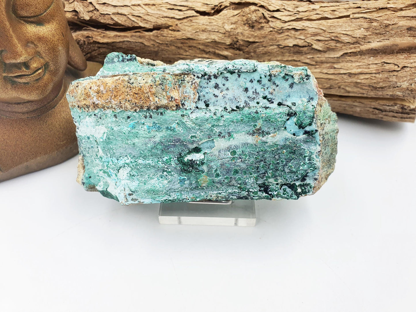 Chrysocolla & Malachite Specimens / Druzy Coated Chrysocolla and Malachite Raw Crystal / Raw Chrysocolla / Raw Malachite / Druzy Crystal