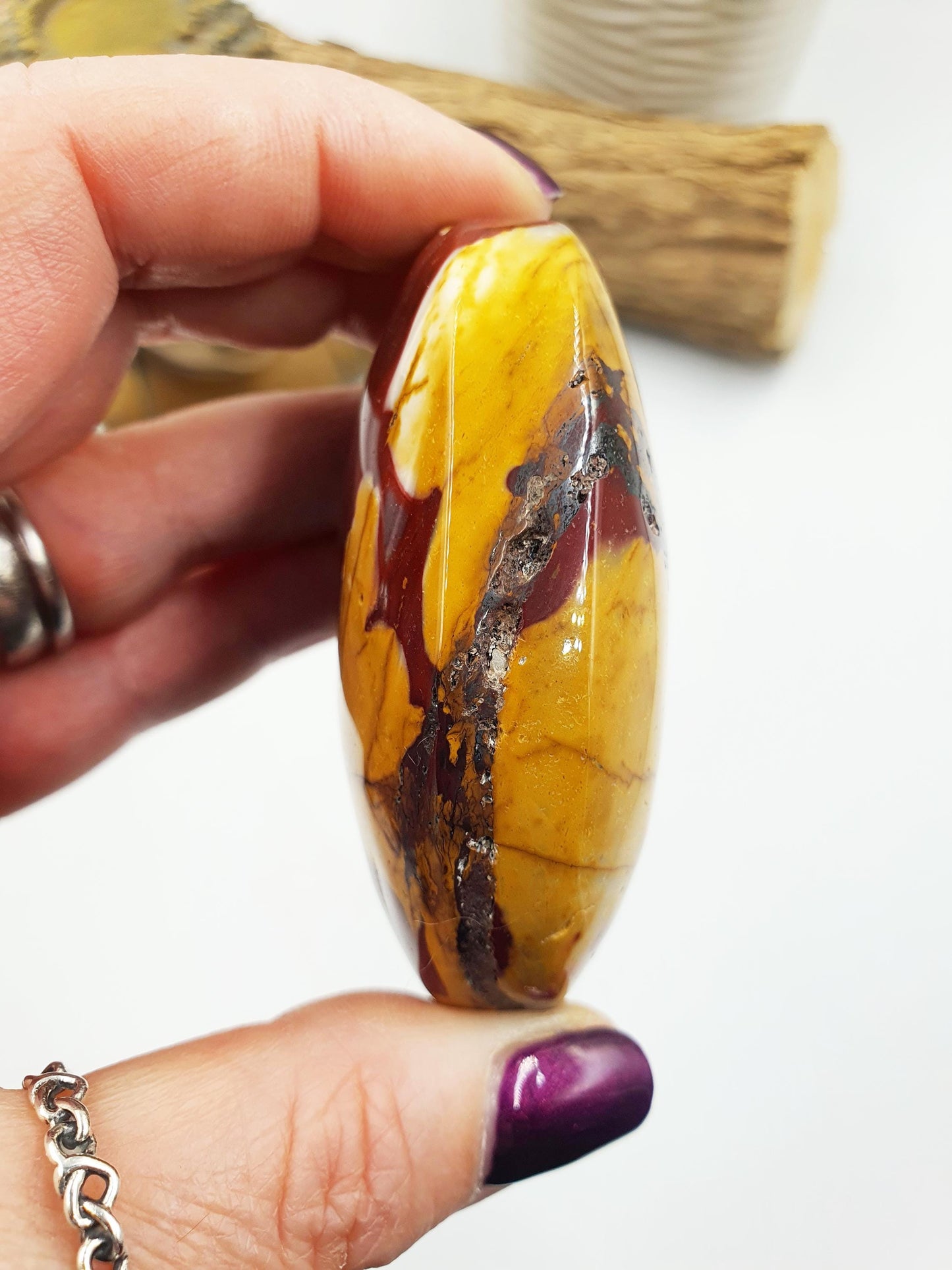 Large Mookaite Jasper Palm