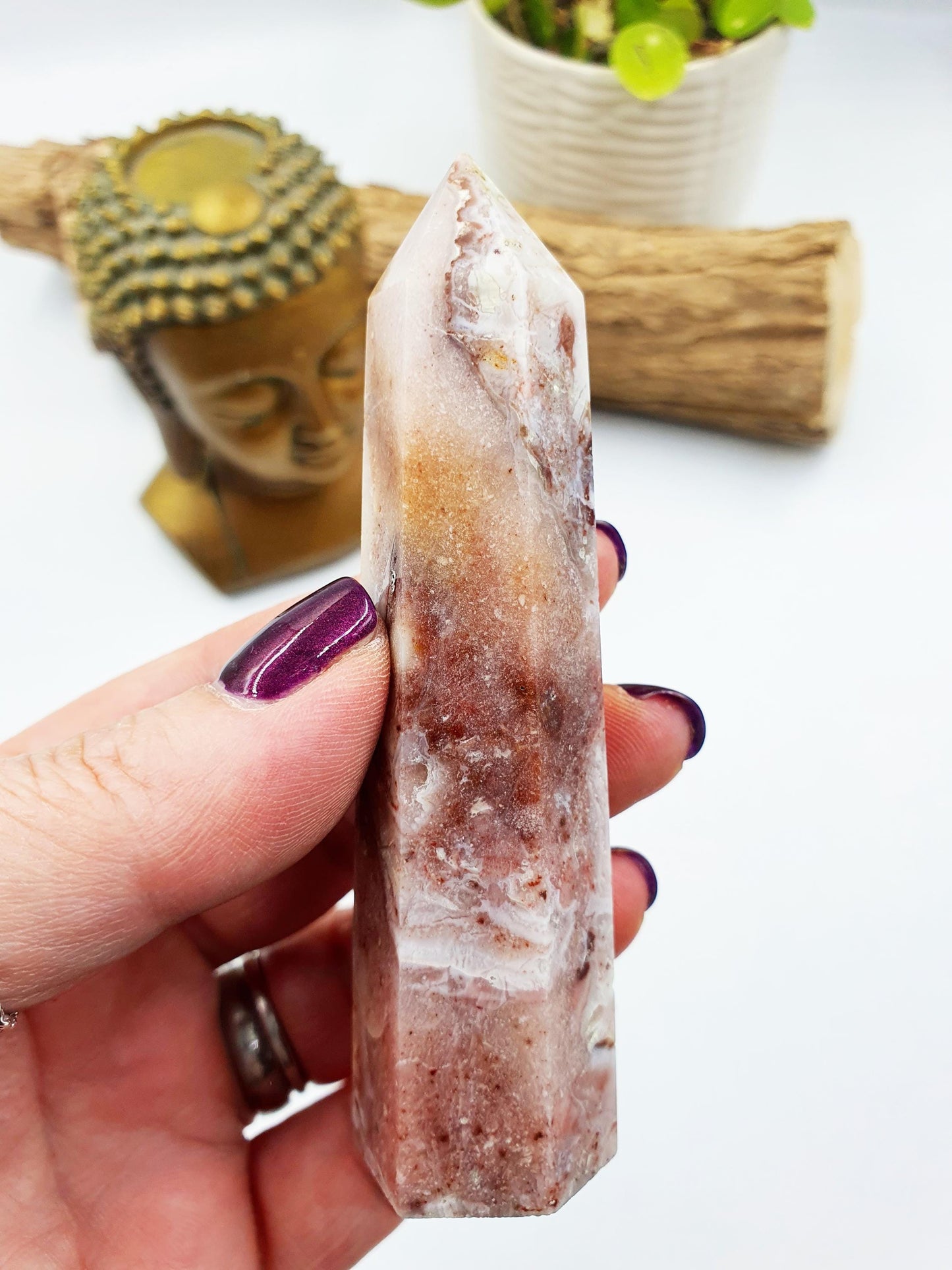 Pink Fluorite Root Tower