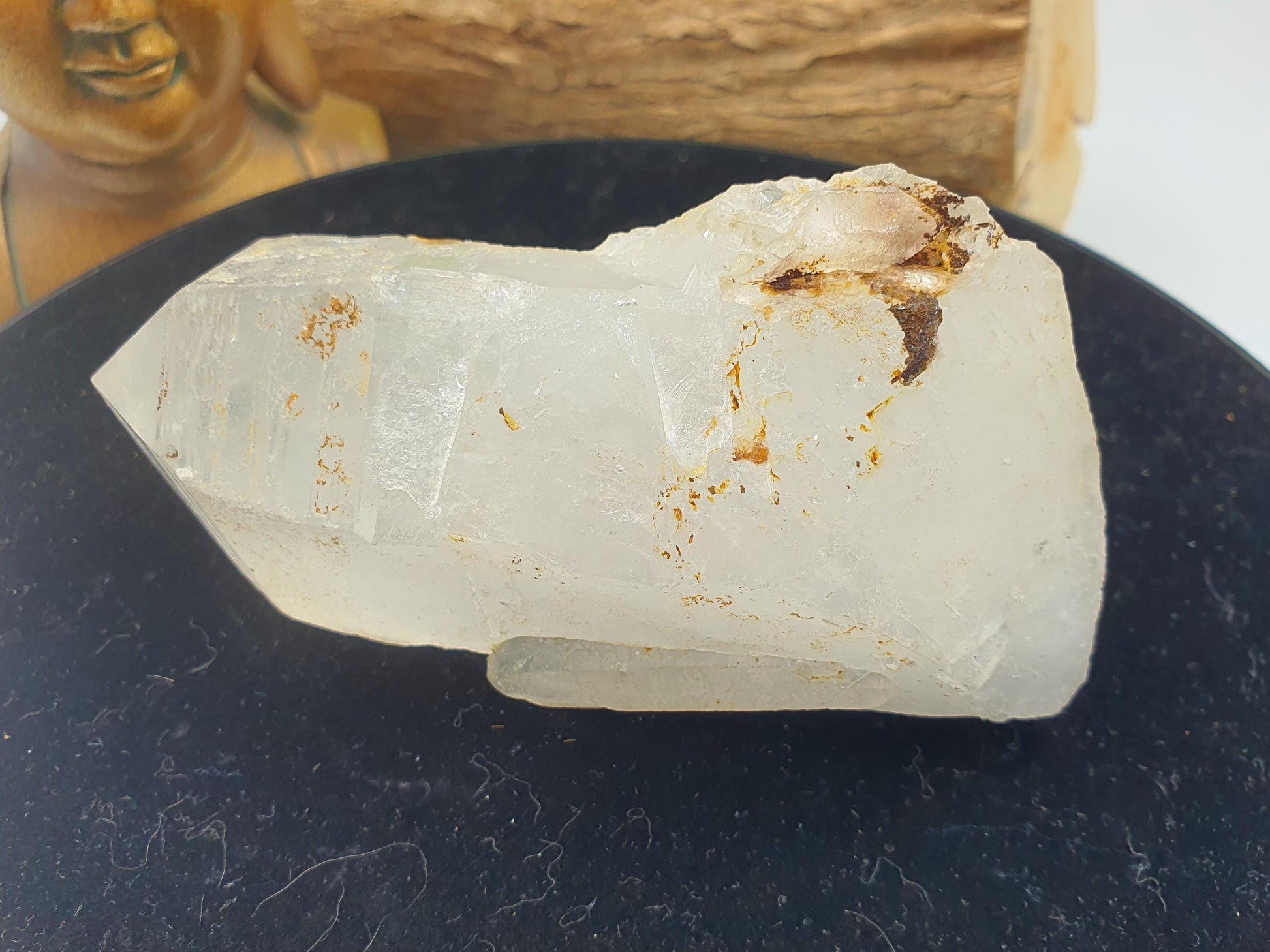 Etched Icey Quartz Floater / Natural Raw Double Terminated Quartz Specimen / Raw Clear Quartz Specimen - 300g