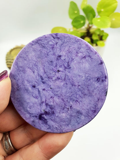 A Grade Flashy Charoite Disc