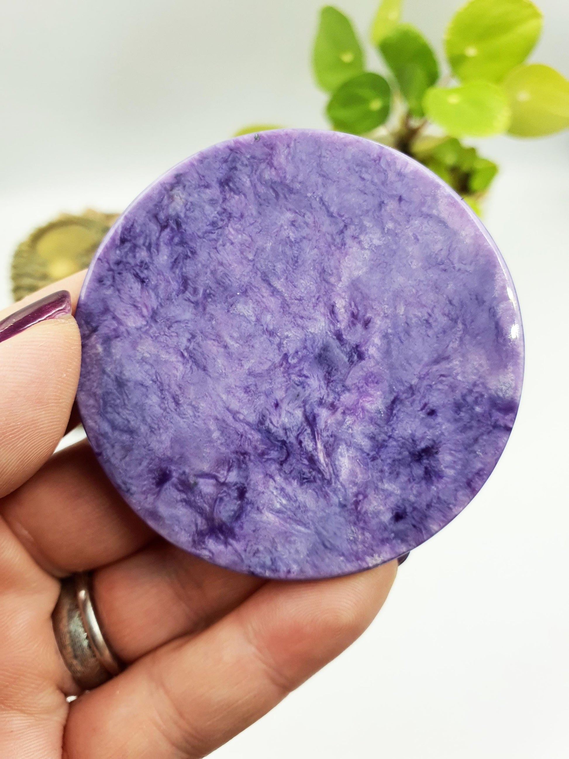 A Grade Flashy Charoite Disc