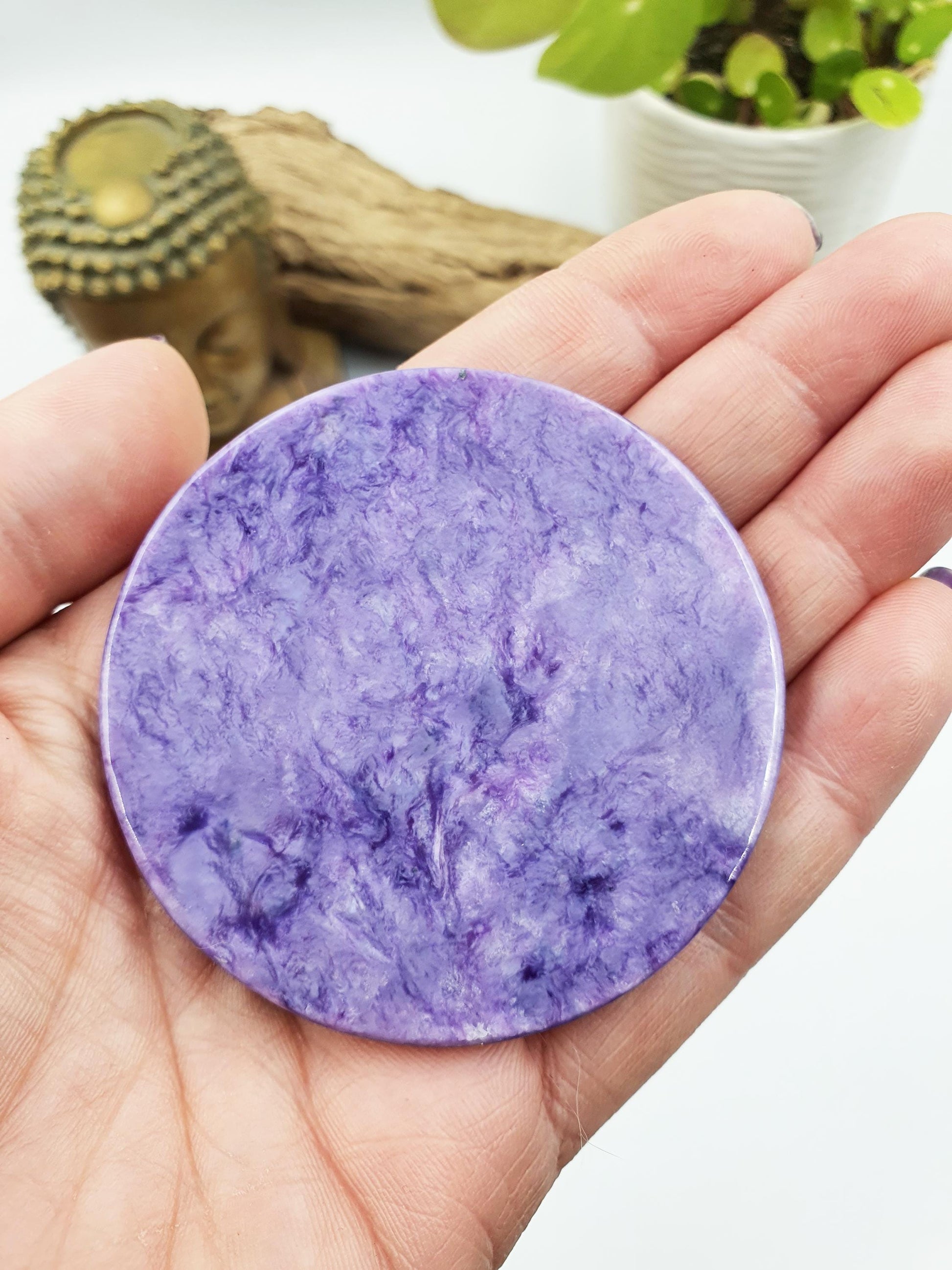 A Grade Flashy Charoite Disc