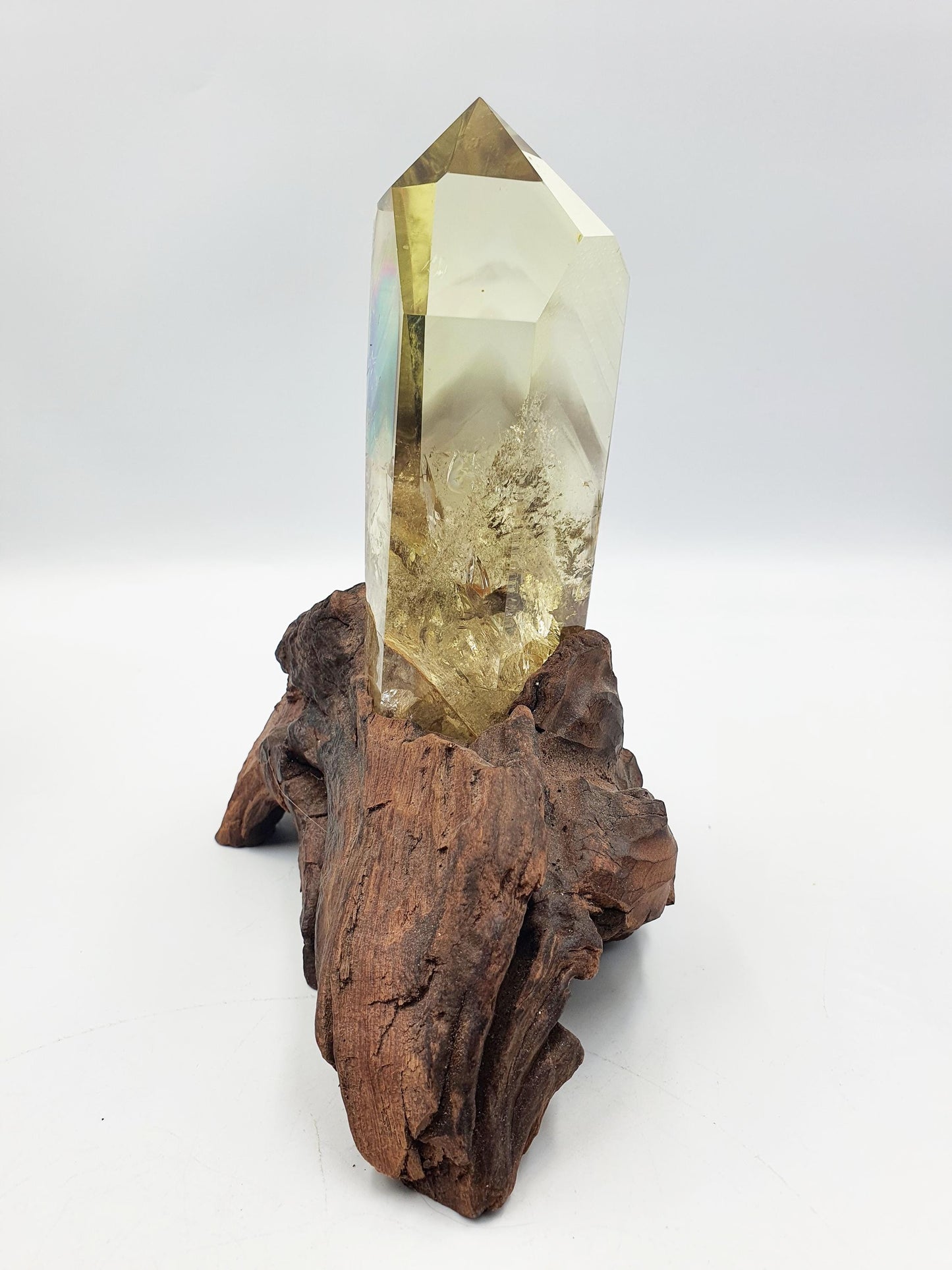 Large Phantom Citrine Tower with stand