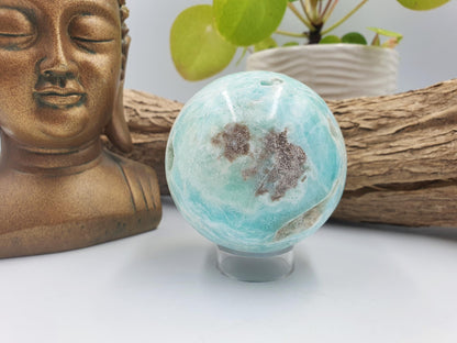 Blue Aragonite Sphere