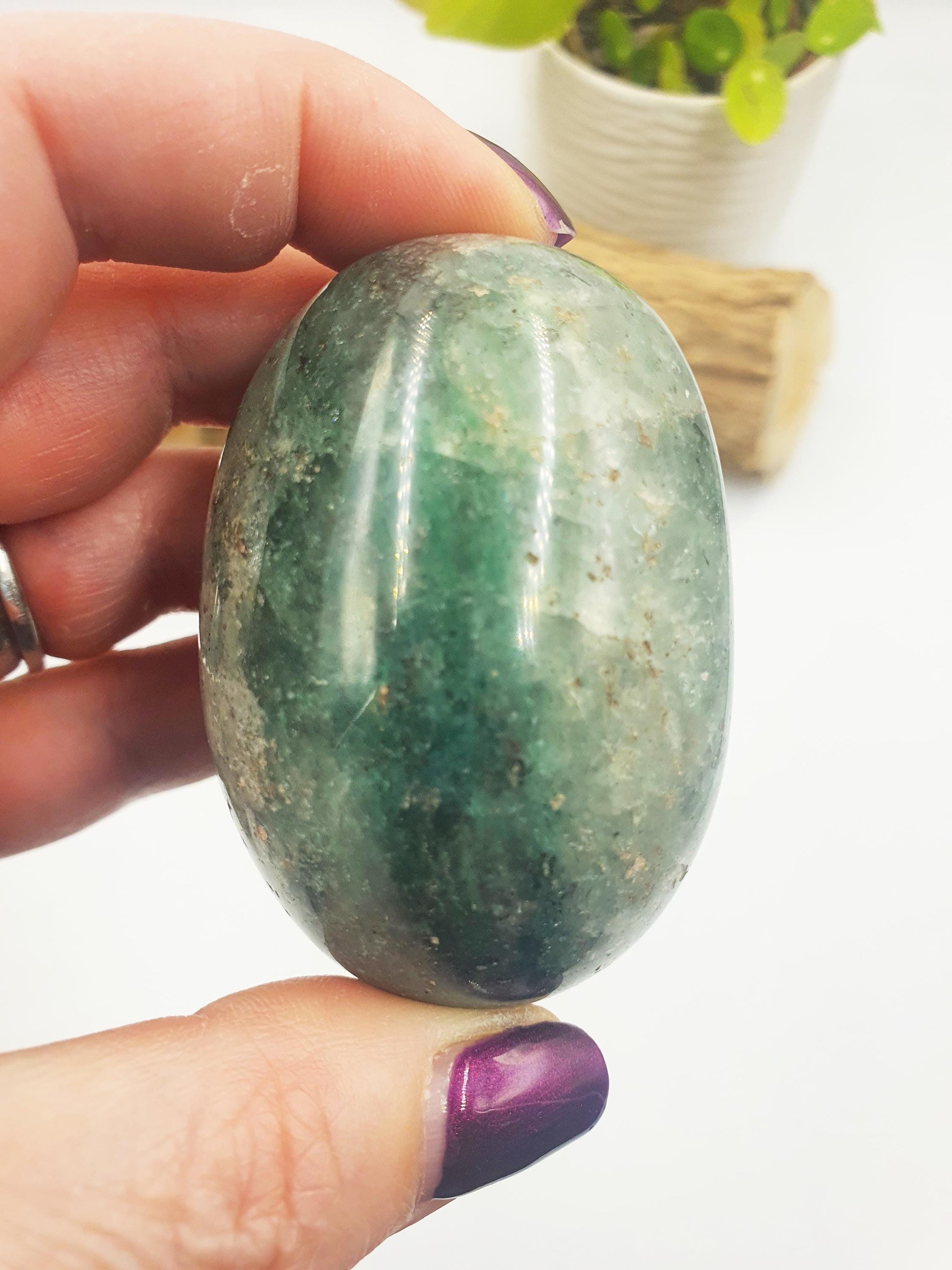 Large Green Fuchsite Palm