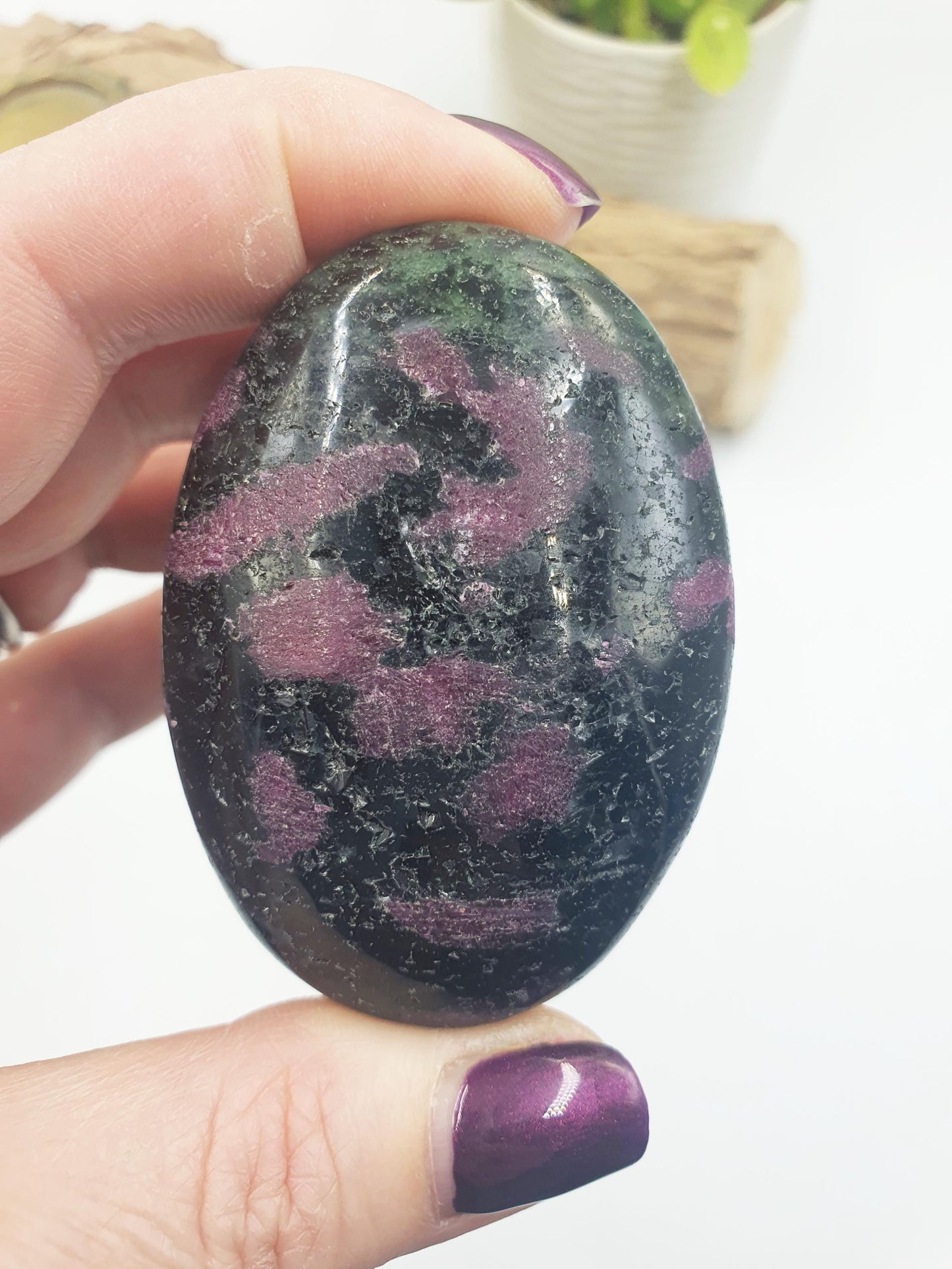 Unique Ruby in Zoisite Palm