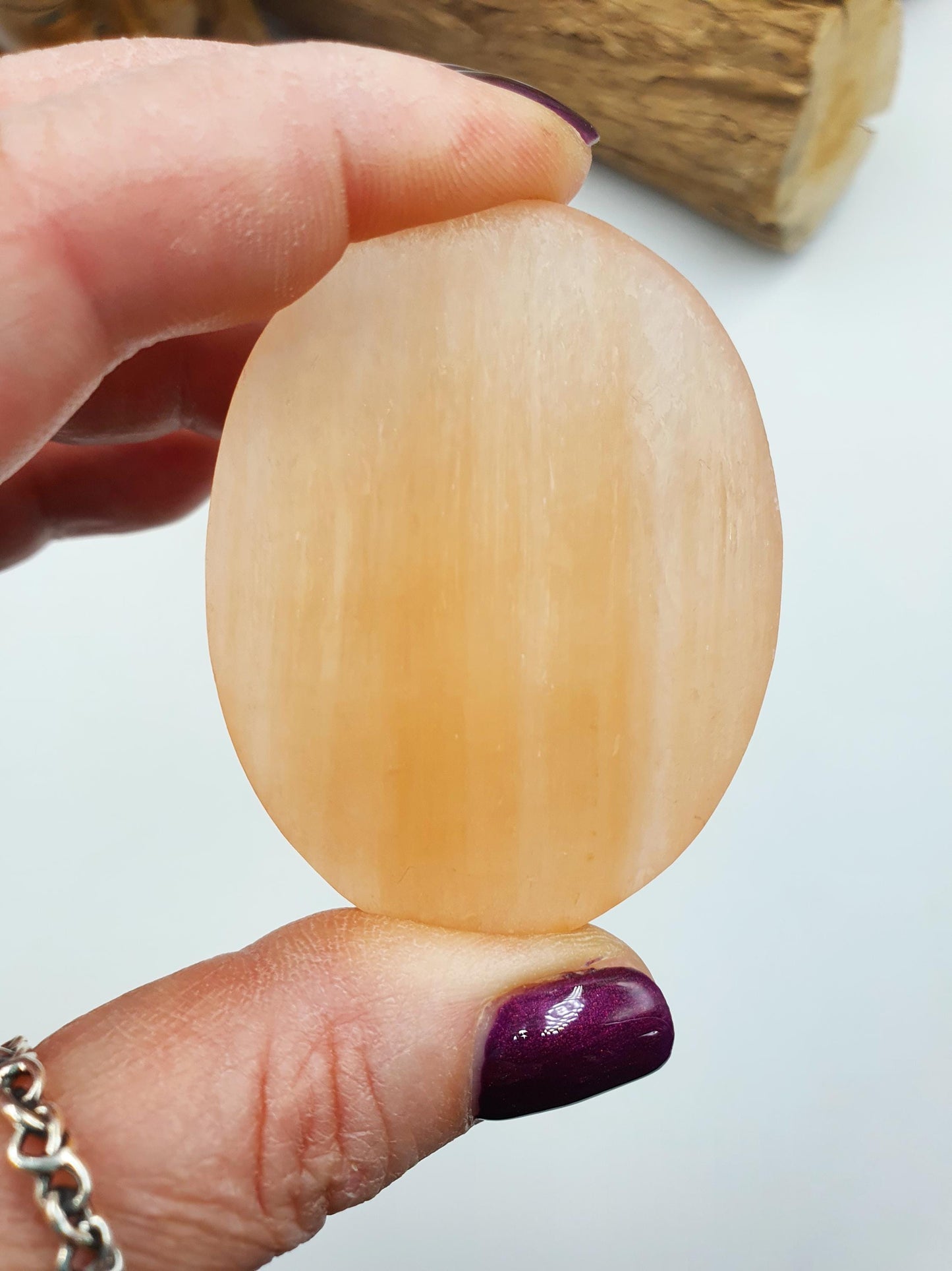 Peach Selenite Palm