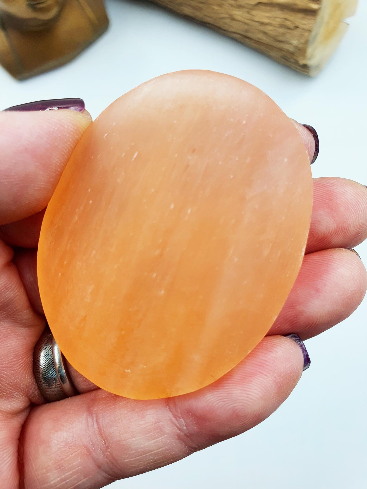 Peach Selenite Palm