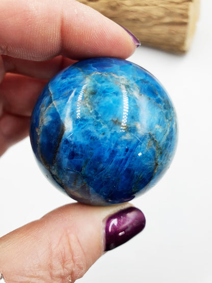 Flashy Blue Apatite Sphere