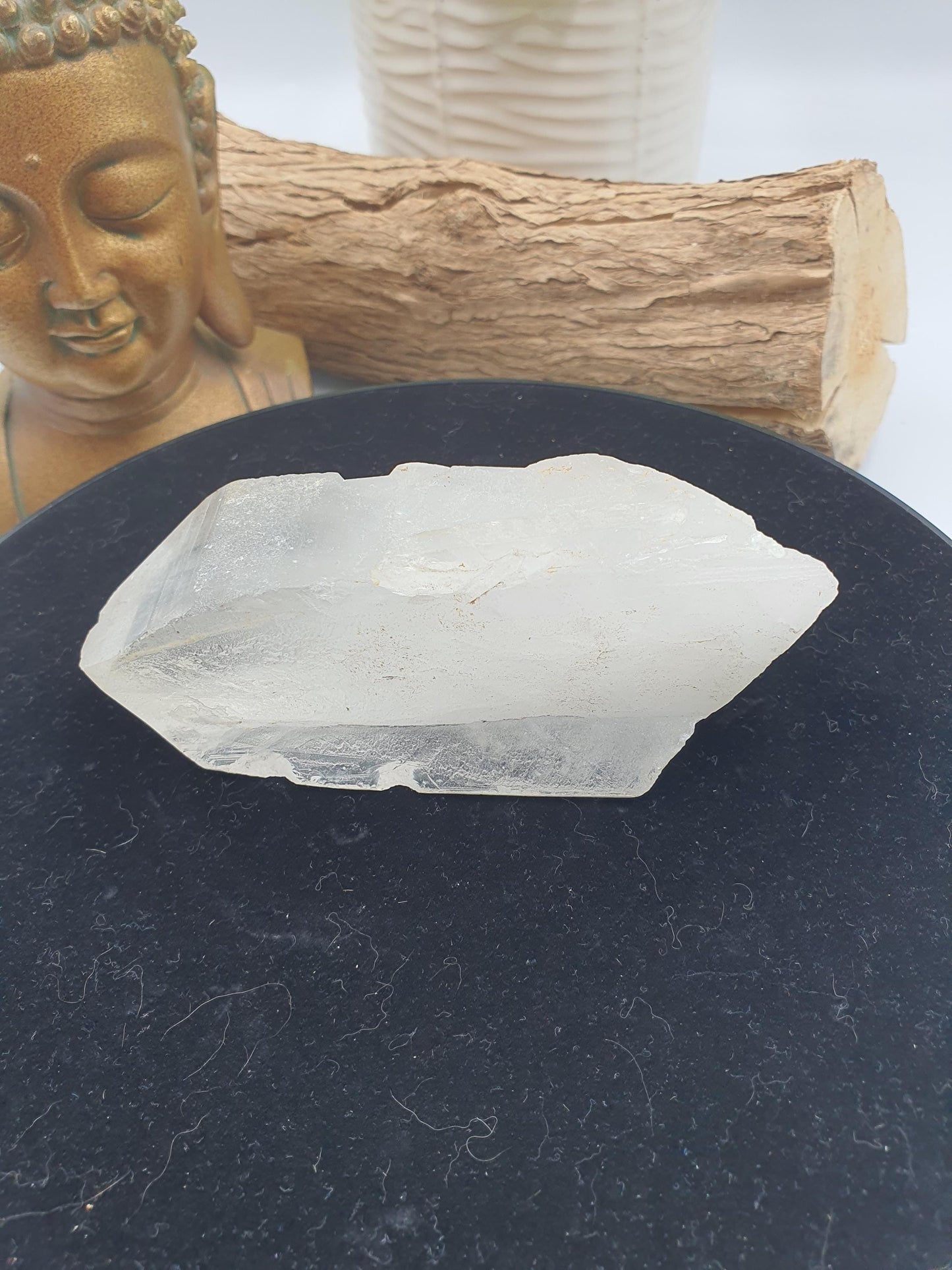 Etched Icey Quartz Floater / Natural Raw Double Terminated Quartz Specimen / Raw Clear Quartz Specimen - 300g