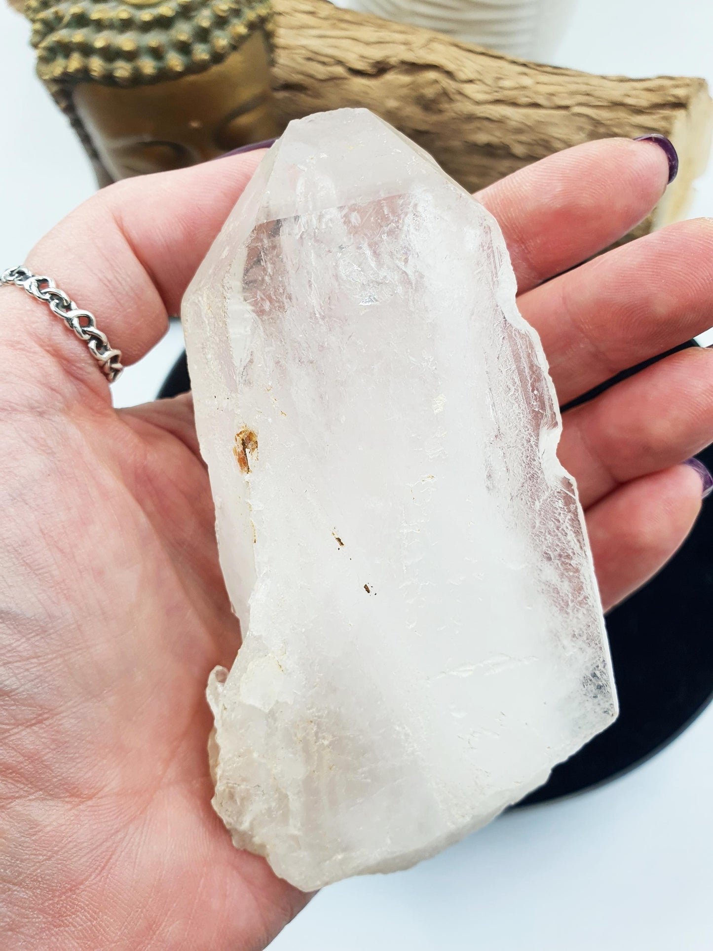 Etched Icey Quartz Floater / Natural Raw Double Terminated Quartz Specimen / Raw Clear Quartz Specimen - 300g