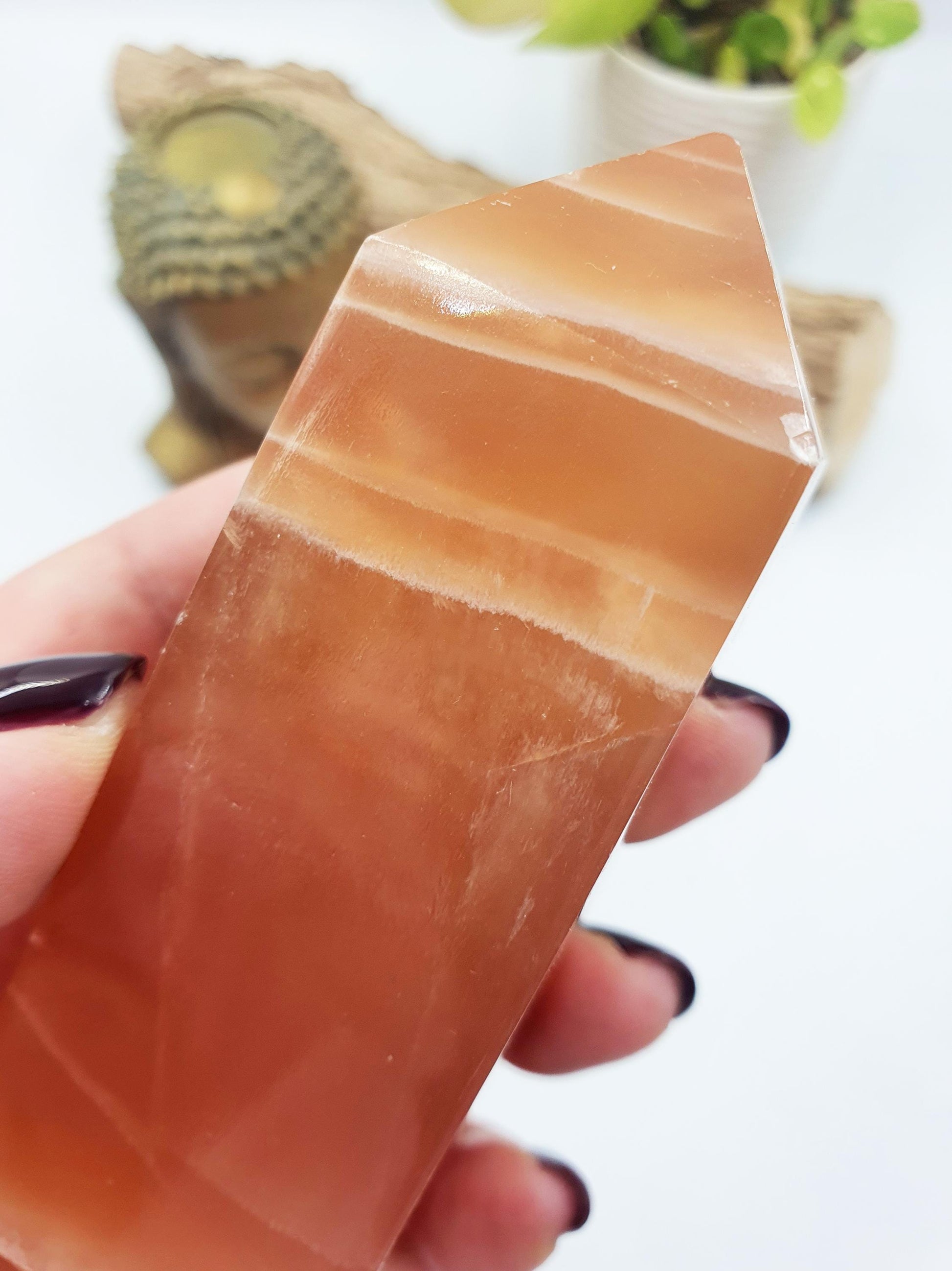 Honey Calcite Tower