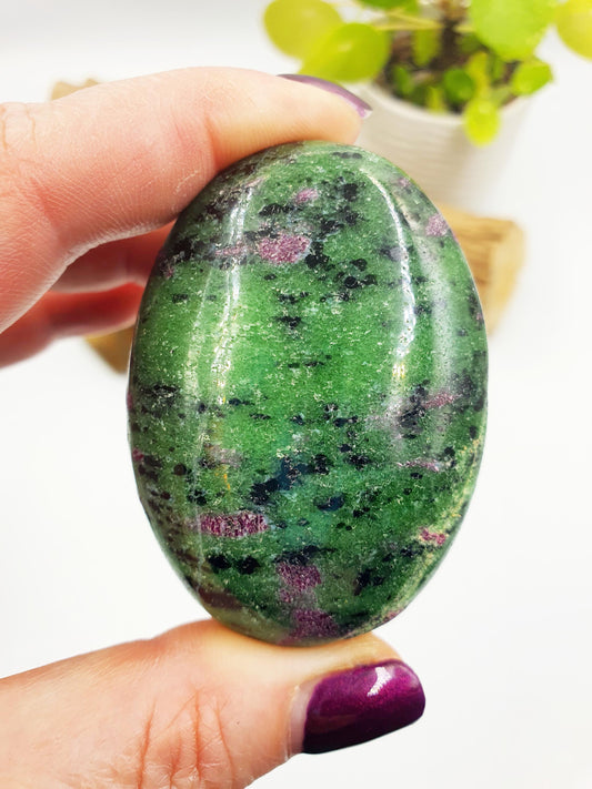 Ruby in Zoisite Palm