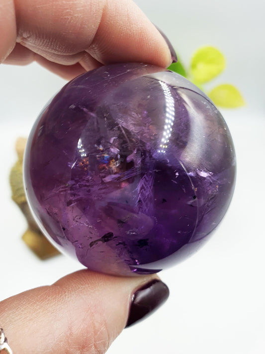 A Grade Ametrine Sphere with rainbows