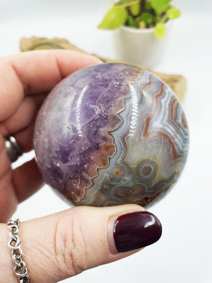 Amethyst Agate Sphere