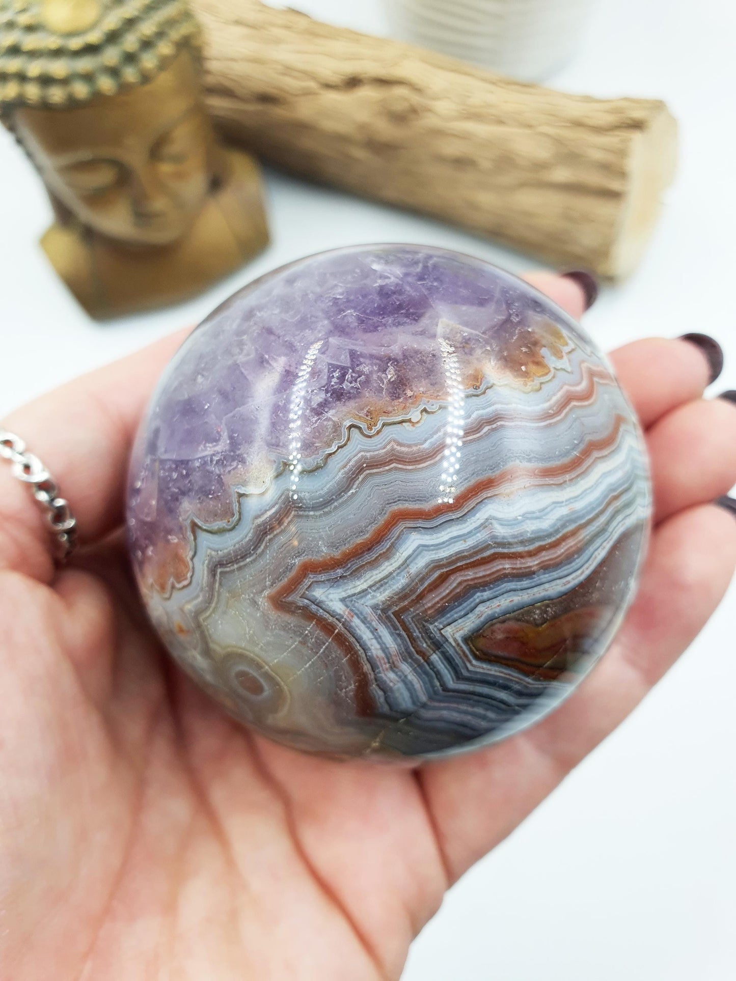 Amethyst Agate Sphere