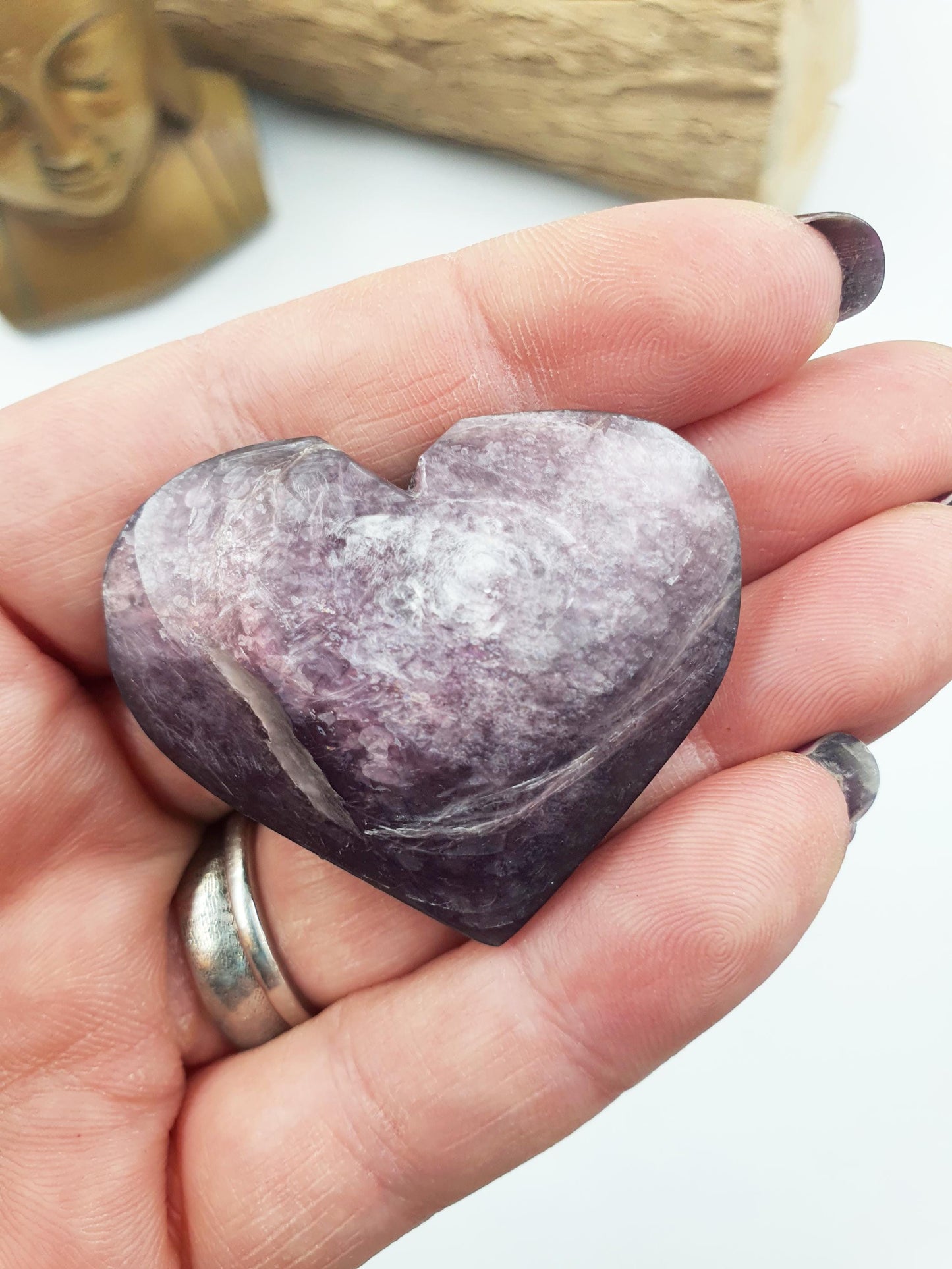 Purple Mica Puff Heart