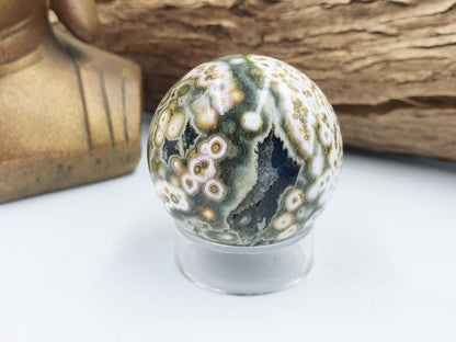 Orbicular Ocean Jasper Sphere