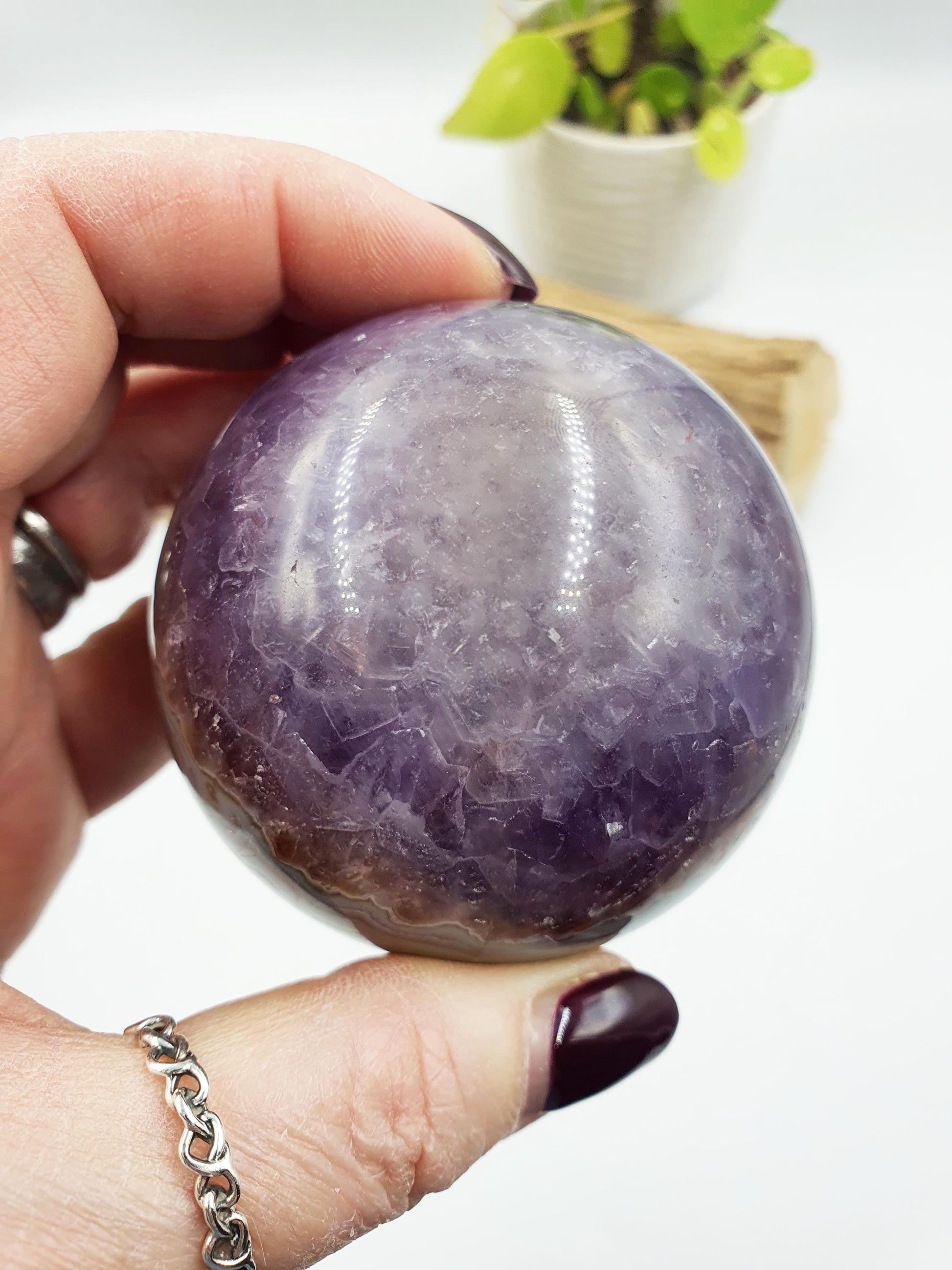 Amethyst Agate Sphere