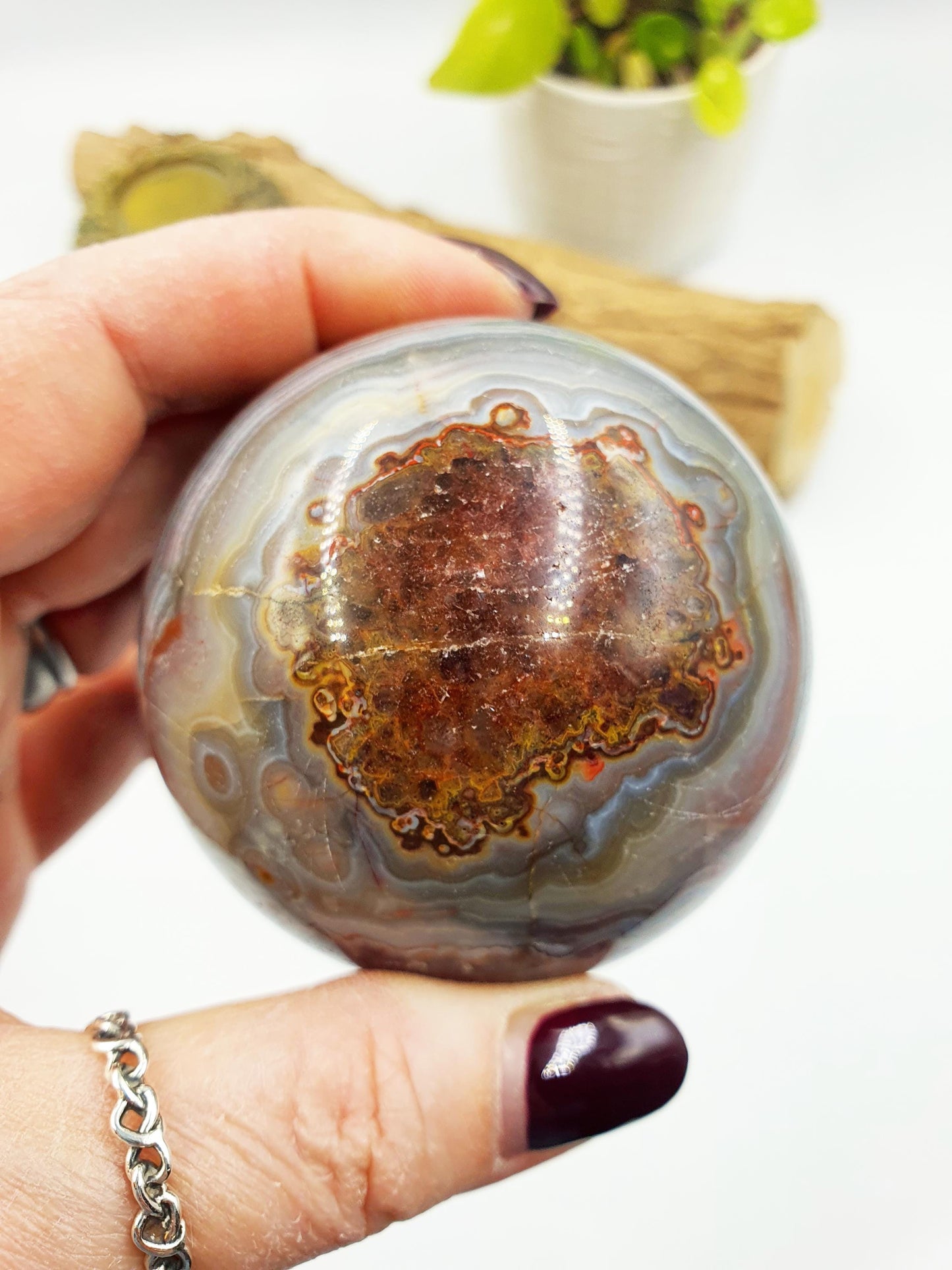 Amethyst Agate Sphere