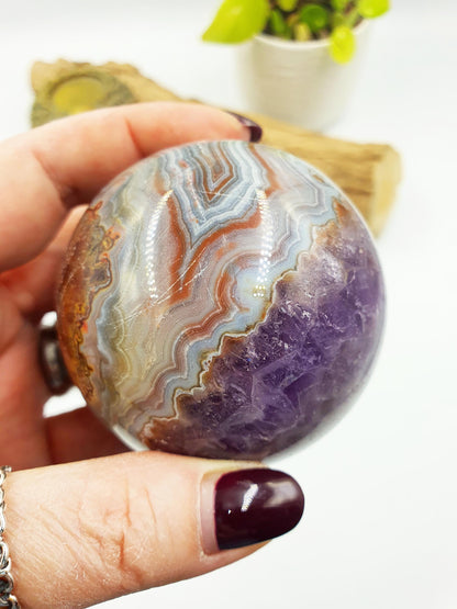 Amethyst Agate Sphere